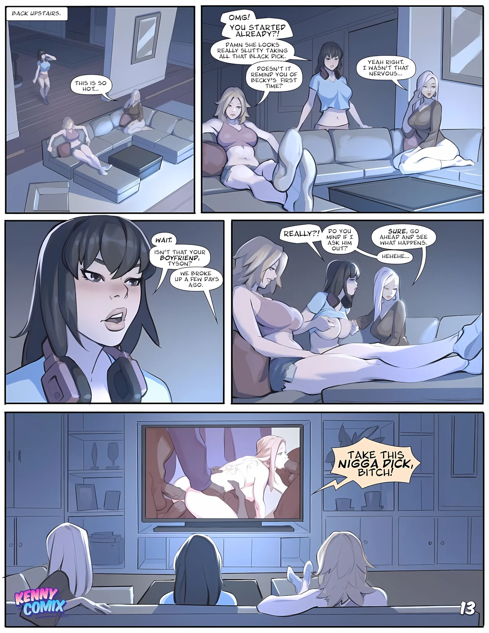 Naughty Sorority- The New Pledge [Kennycomix], 1. Naughty Sorority- The New Pledge (Voidwave), page 14 of 18