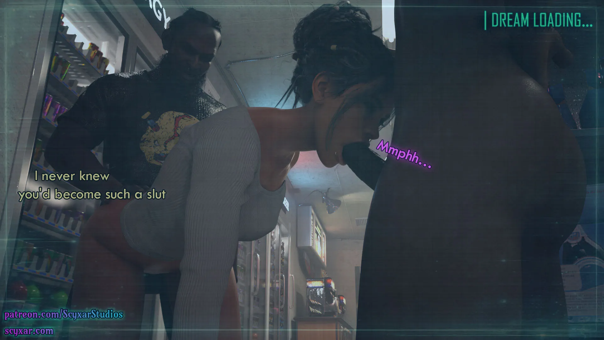 Once You Go Black, You Never Go Back (Cyberpunk), 7 . Once You Go Black, You Never Go Back - Chapter 7 [Scyxar Studios], page 34 of 76