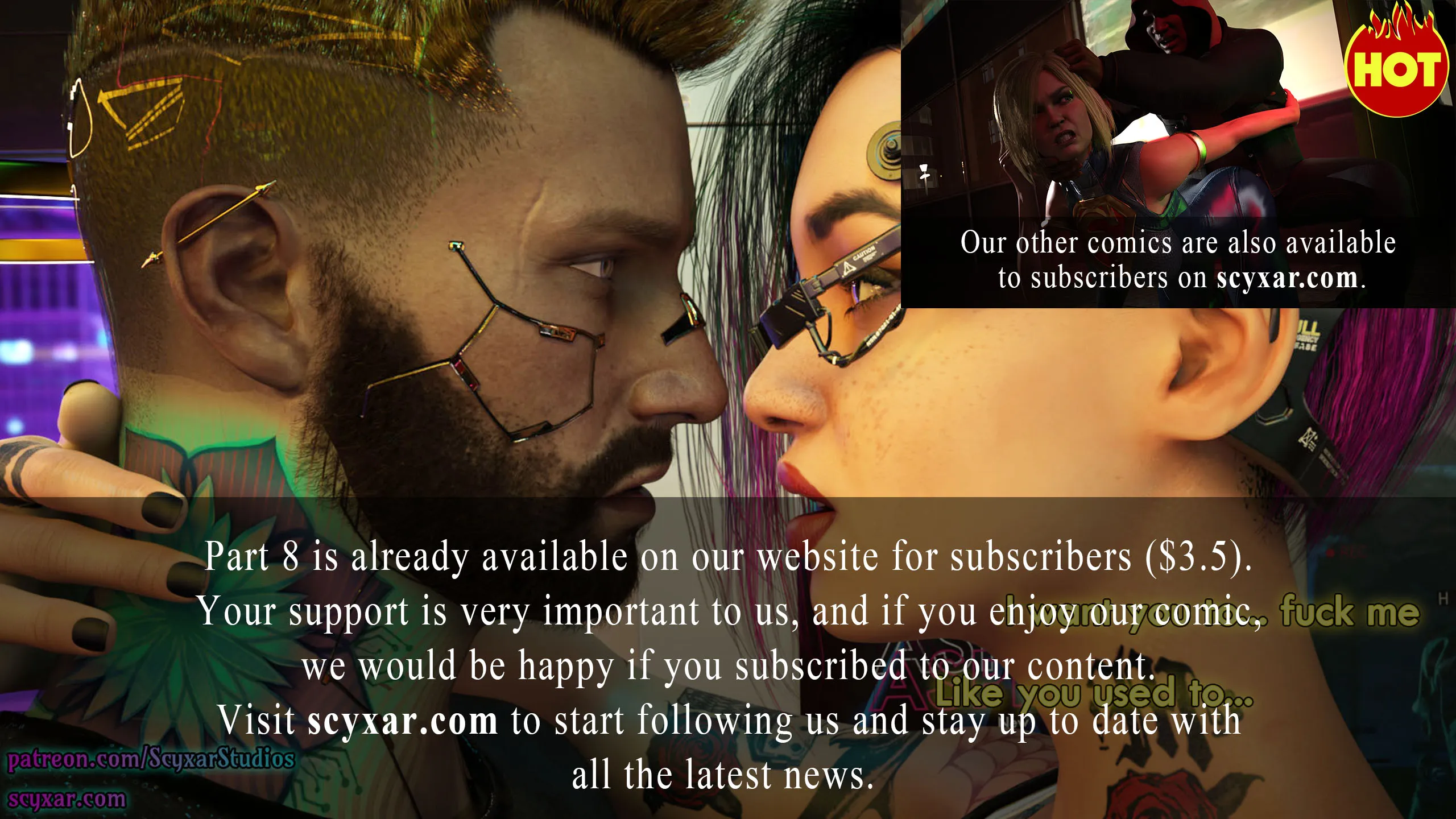 Once You Go Black, You Never Go Back (Cyberpunk), 7 . Once You Go Black, You Never Go Back - Chapter 7 [Scyxar Studios], page 76 of 76