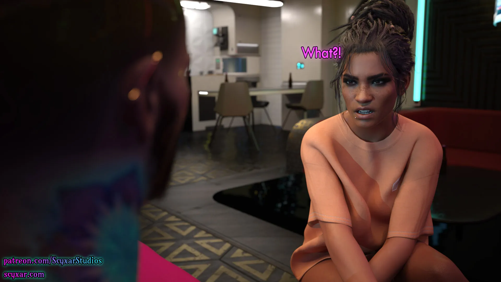 Once You Go Black, You Never Go Back (Cyberpunk), 6 . Once You Go Black, You Never Go Back - Chapter 6 [Scyxar Studios], page 21 of 71