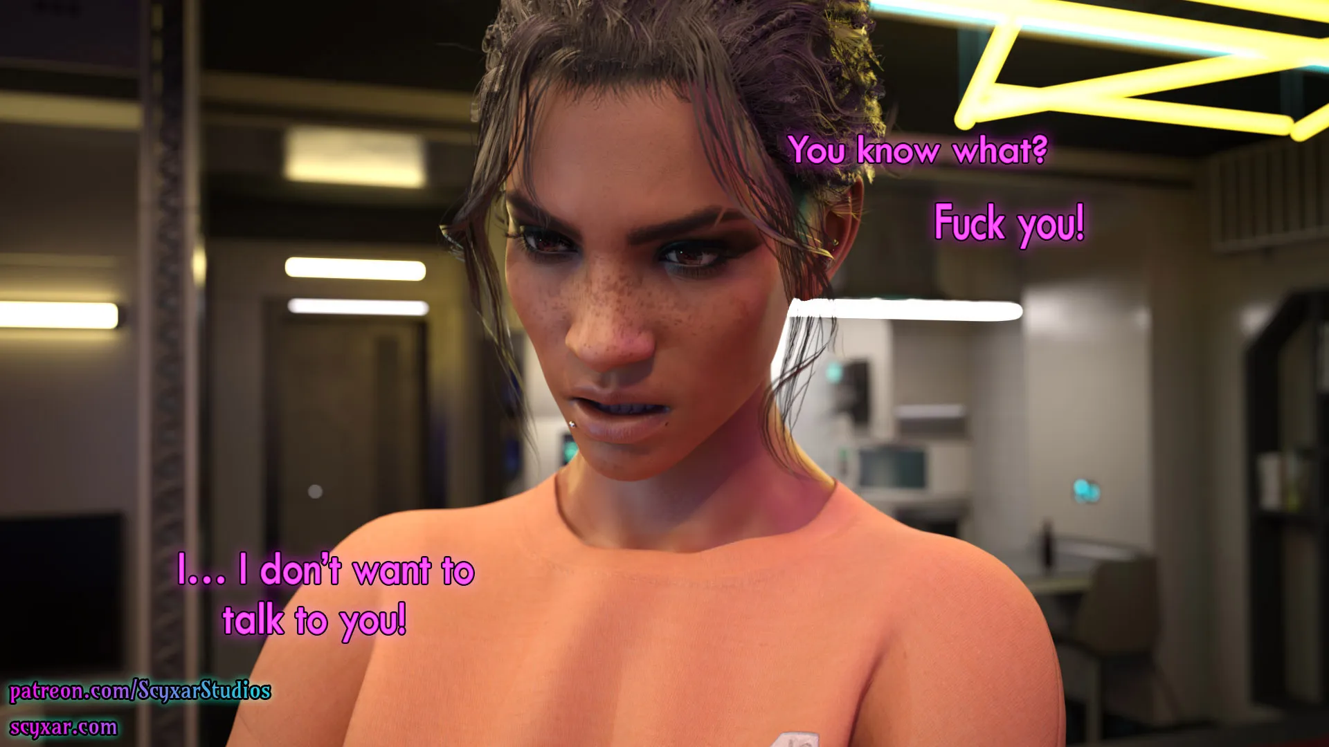 Once You Go Black, You Never Go Back (Cyberpunk), 6 . Once You Go Black, You Never Go Back - Chapter 6 [Scyxar Studios], page 24 of 71