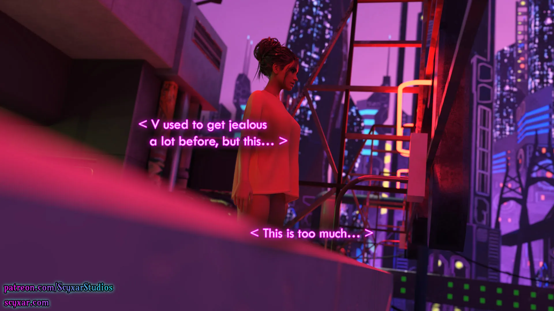 Once You Go Black, You Never Go Back (Cyberpunk), 6 . Once You Go Black, You Never Go Back - Chapter 6 [Scyxar Studios], page 28 of 71