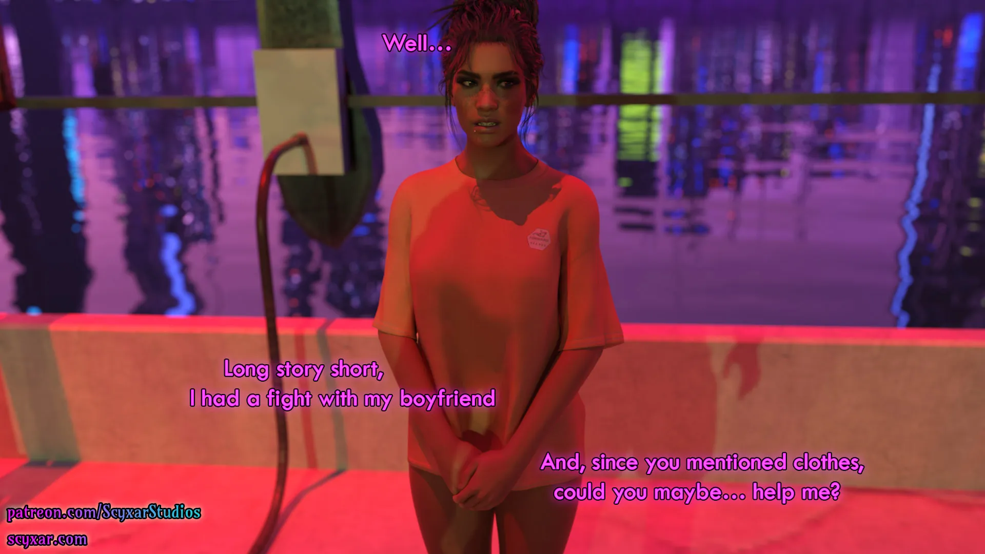 Once You Go Black, You Never Go Back (Cyberpunk), 6 . Once You Go Black, You Never Go Back - Chapter 6 [Scyxar Studios], page 34 of 71