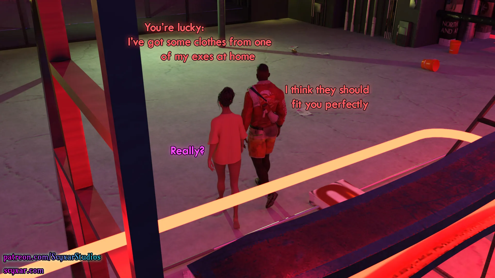 Once You Go Black, You Never Go Back (Cyberpunk), 6 . Once You Go Black, You Never Go Back - Chapter 6 [Scyxar Studios], page 35 of 71