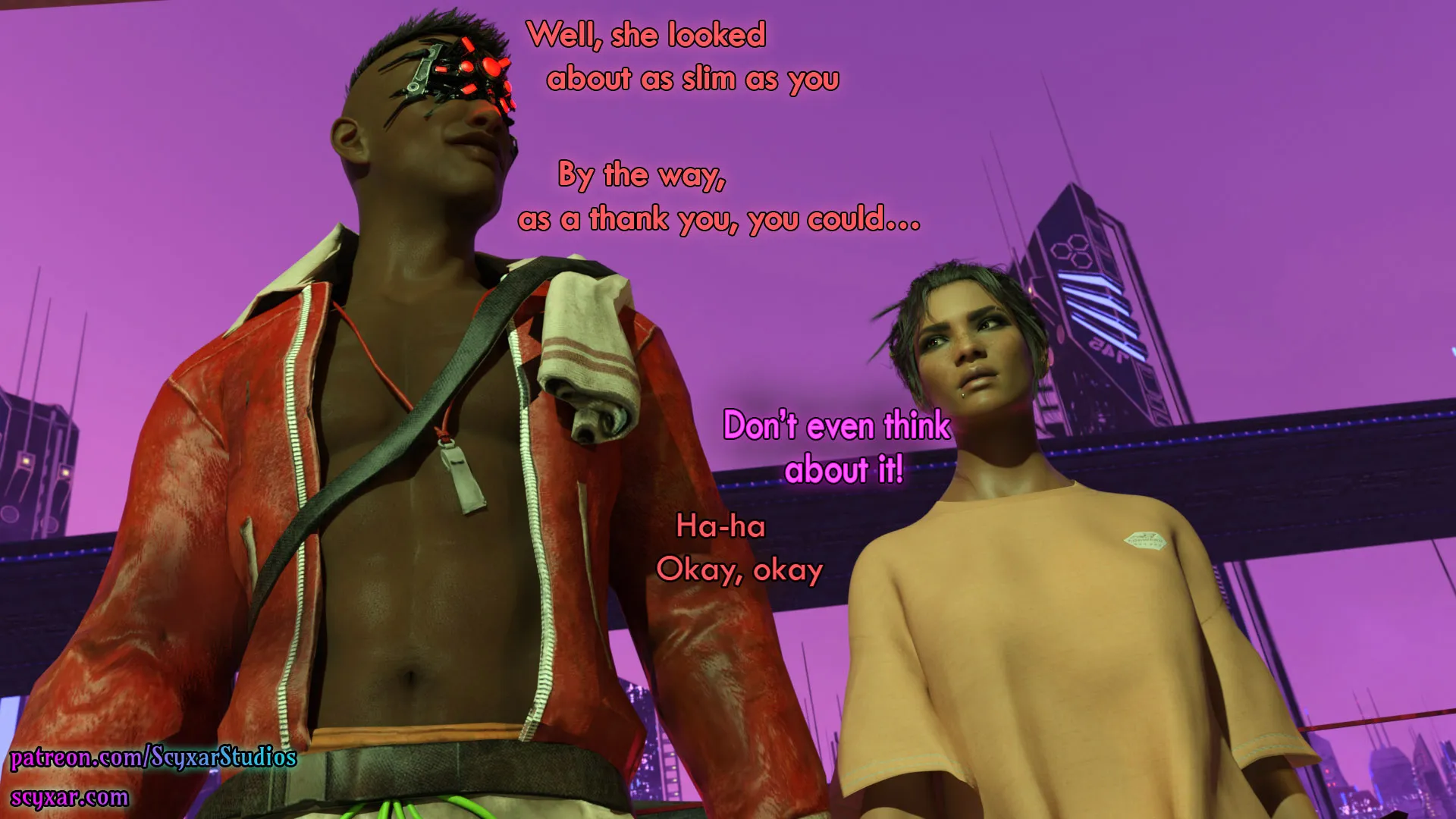 Once You Go Black, You Never Go Back (Cyberpunk), 6 . Once You Go Black, You Never Go Back - Chapter 6 [Scyxar Studios], page 36 of 71
