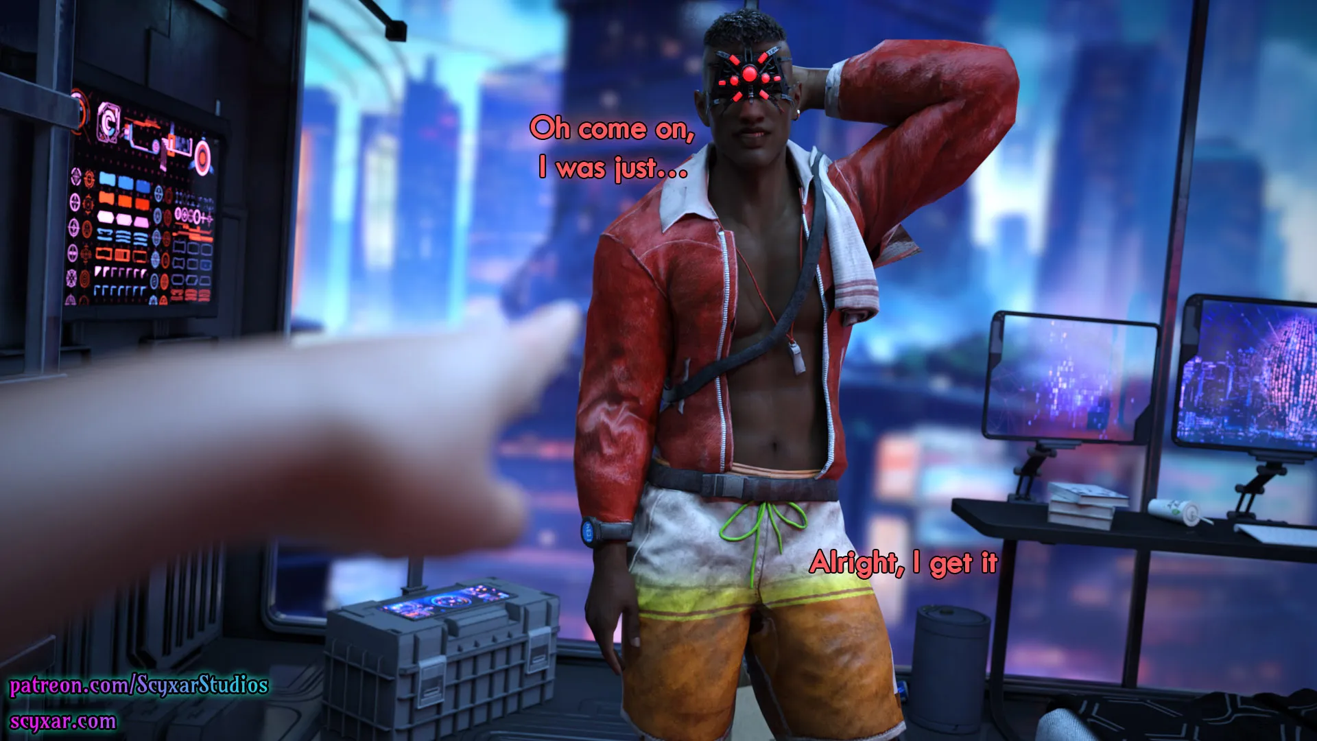 Once You Go Black, You Never Go Back (Cyberpunk), 6 . Once You Go Black, You Never Go Back - Chapter 6 [Scyxar Studios], page 41 of 71