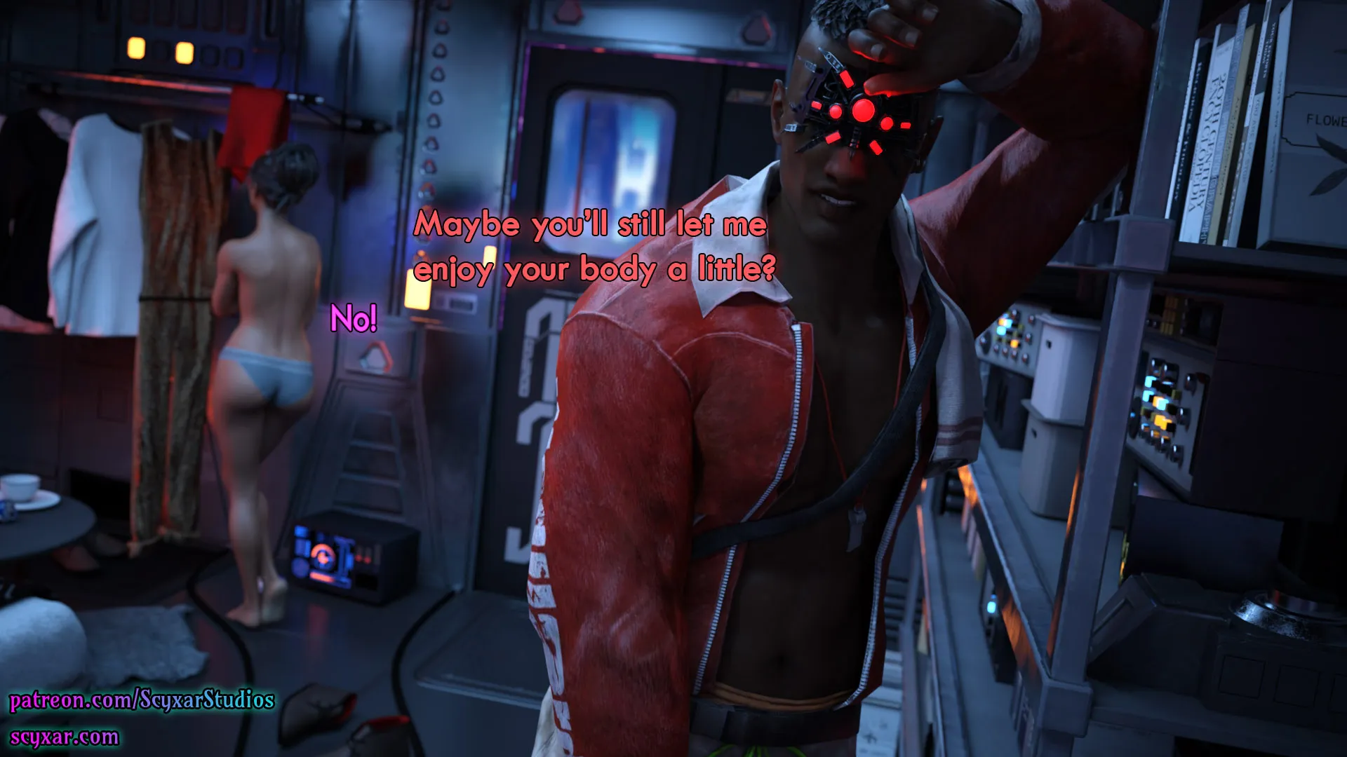 Once You Go Black, You Never Go Back (Cyberpunk), 6 . Once You Go Black, You Never Go Back - Chapter 6 [Scyxar Studios], page 42 of 71