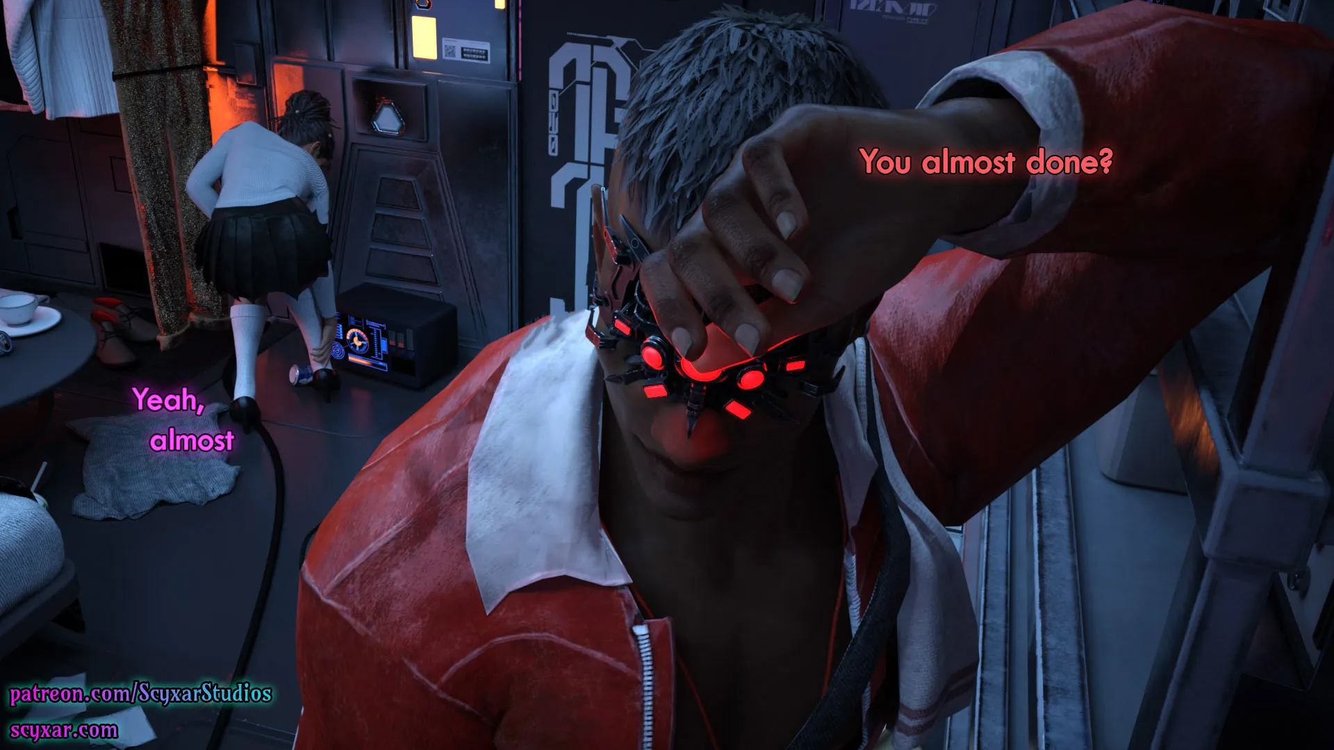 Once You Go Black, You Never Go Back (Cyberpunk), 6 . Once You Go Black, You Never Go Back - Chapter 6 [Scyxar Studios], page 44 of 71