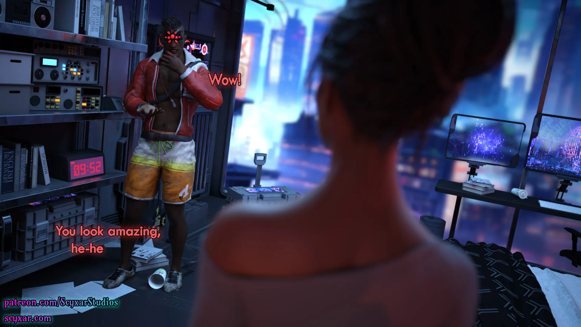 Once You Go Black, You Never Go Back (Cyberpunk), 6 . Once You Go Black, You Never Go Back - Chapter 6 [Scyxar Studios], page 47 of 71