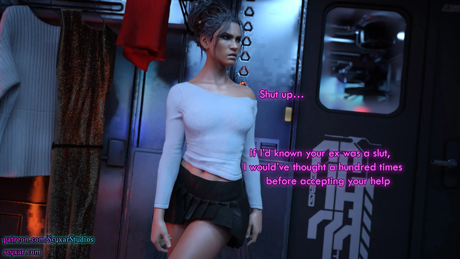 Once You Go Black, You Never Go Back (Cyberpunk), 6 . Once You Go Black, You Never Go Back - Chapter 6 [Scyxar Studios], page 48 of 71