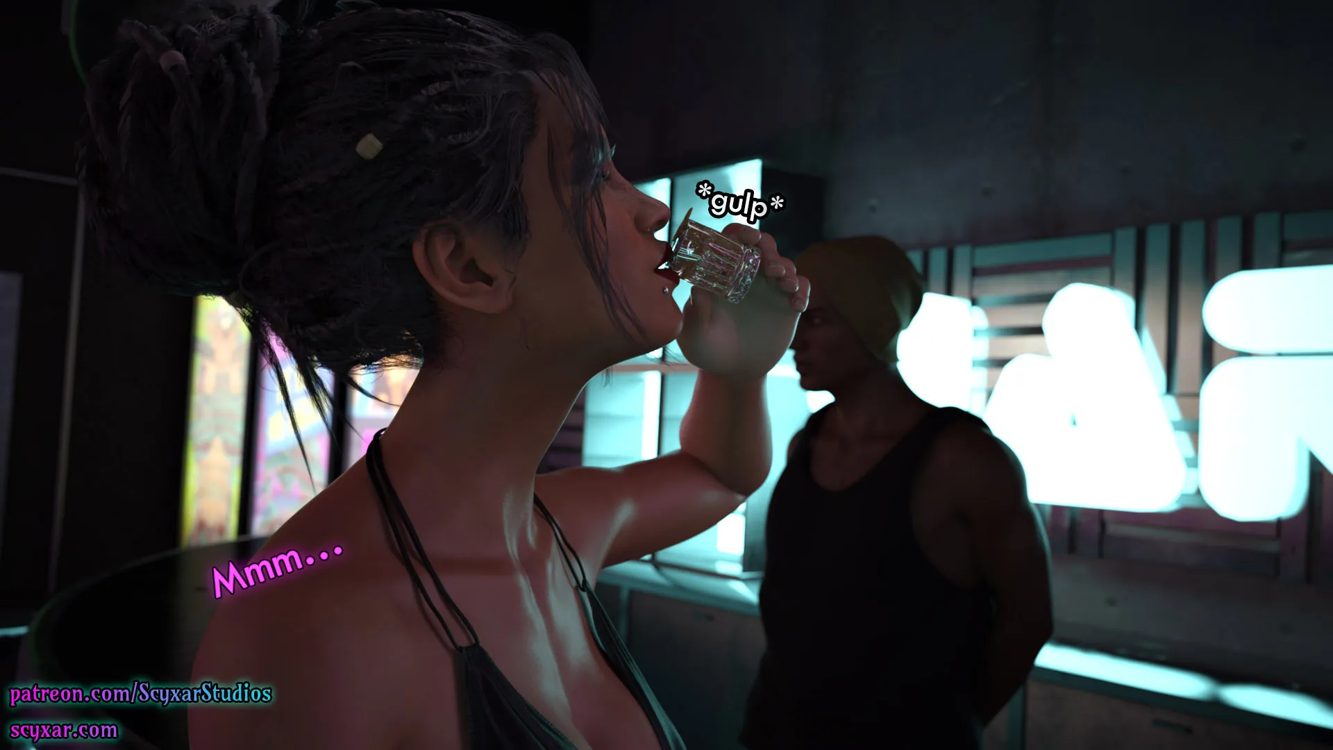 Once You Go Black, You Never Go Back (Cyberpunk), 5 . Once You Go Black, You Never Go Back - Chapter 5 [Scyxar Studios], page 14 of 75