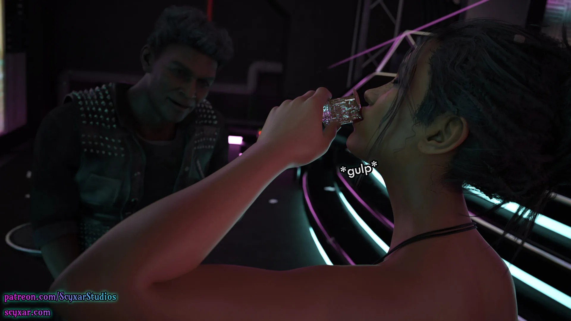 Once You Go Black, You Never Go Back (Cyberpunk), 5 . Once You Go Black, You Never Go Back - Chapter 5 [Scyxar Studios], page 15 of 75