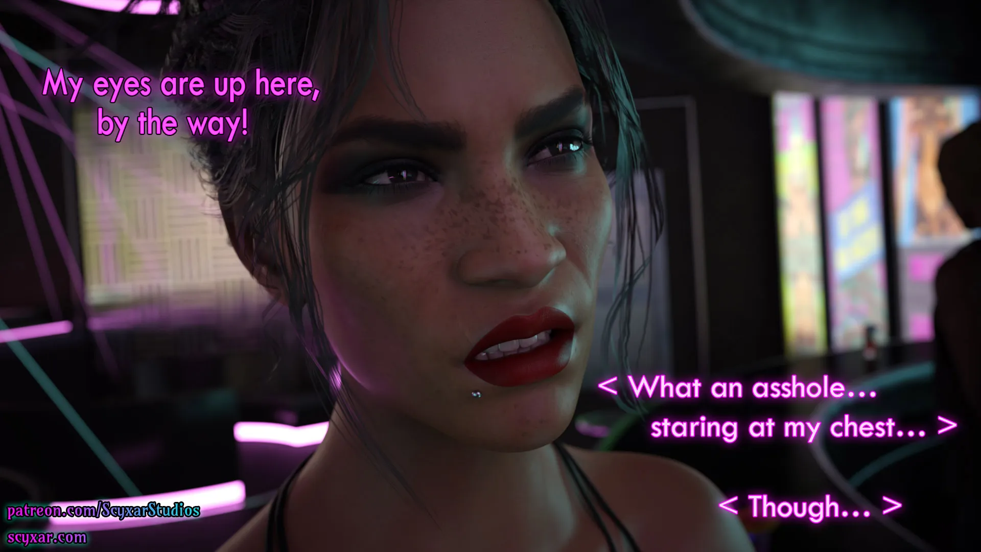 Once You Go Black, You Never Go Back (Cyberpunk), 5 . Once You Go Black, You Never Go Back - Chapter 5 [Scyxar Studios], page 20 of 75