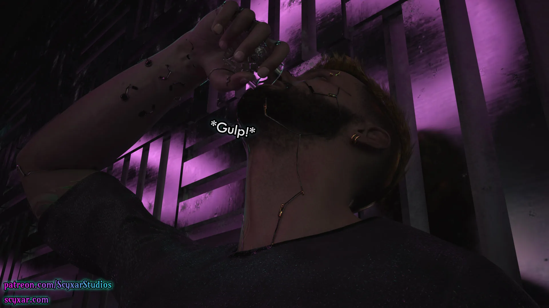 Once You Go Black, You Never Go Back (Cyberpunk), 5 . Once You Go Black, You Never Go Back - Chapter 5 [Scyxar Studios], page 28 of 75