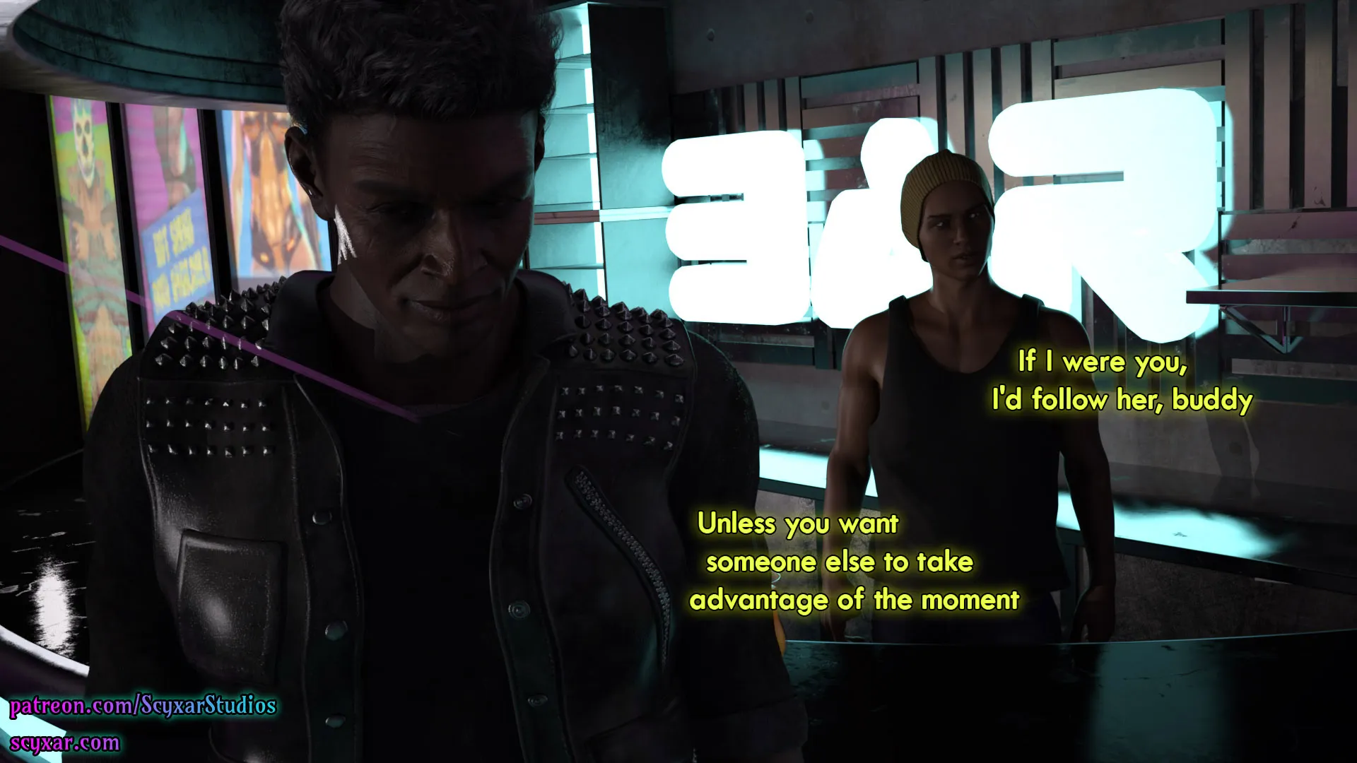 Once You Go Black, You Never Go Back (Cyberpunk), 5 . Once You Go Black, You Never Go Back - Chapter 5 [Scyxar Studios], page 45 of 75