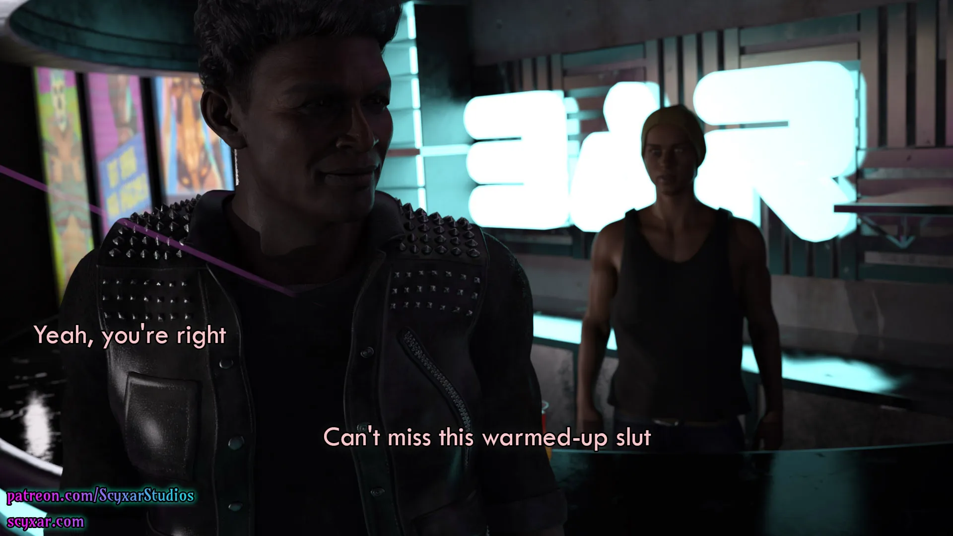 Once You Go Black, You Never Go Back (Cyberpunk), 5 . Once You Go Black, You Never Go Back - Chapter 5 [Scyxar Studios], page 46 of 75