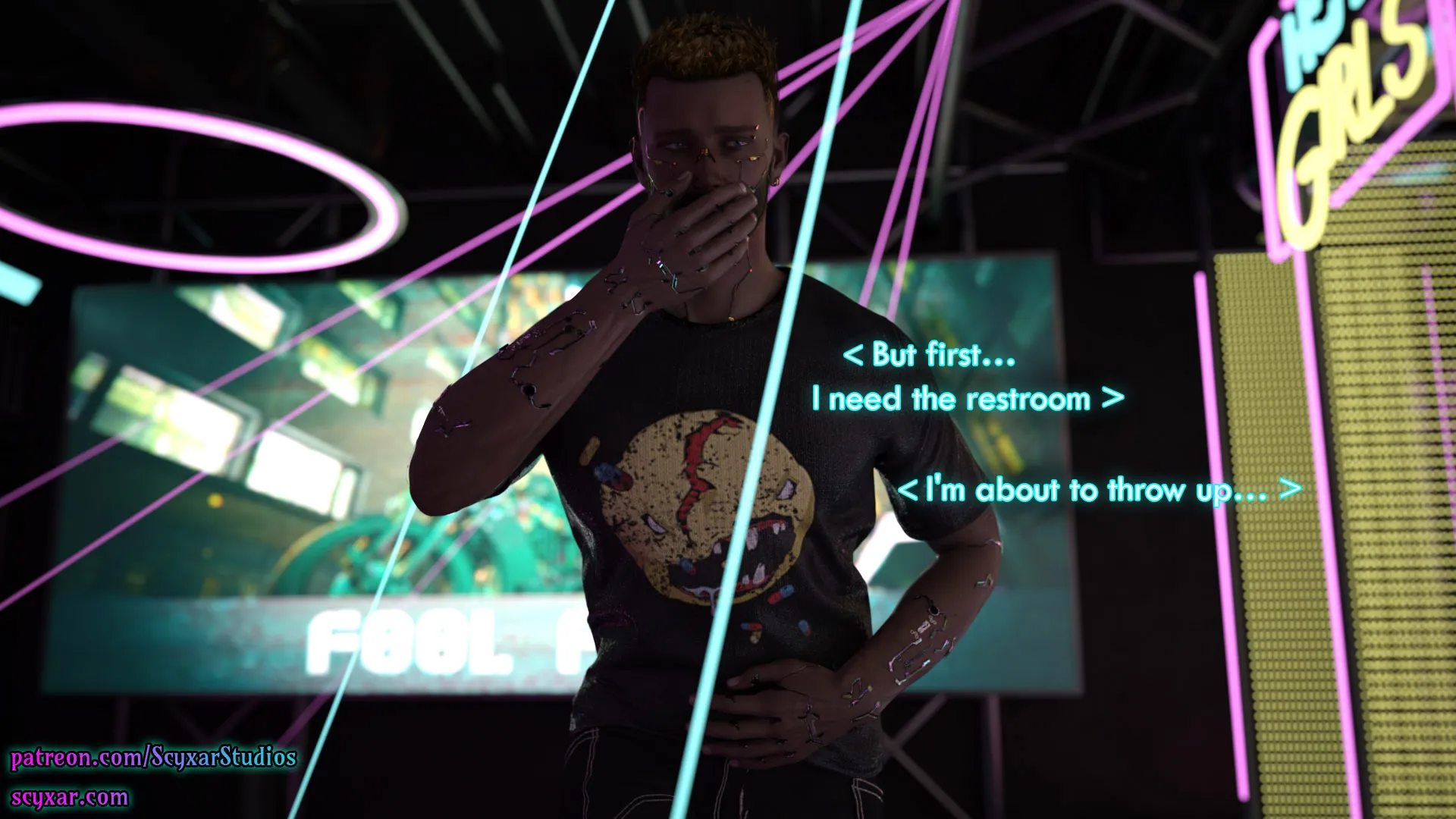 Once You Go Black, You Never Go Back (Cyberpunk), 5 . Once You Go Black, You Never Go Back - Chapter 5 [Scyxar Studios], page 54 of 75