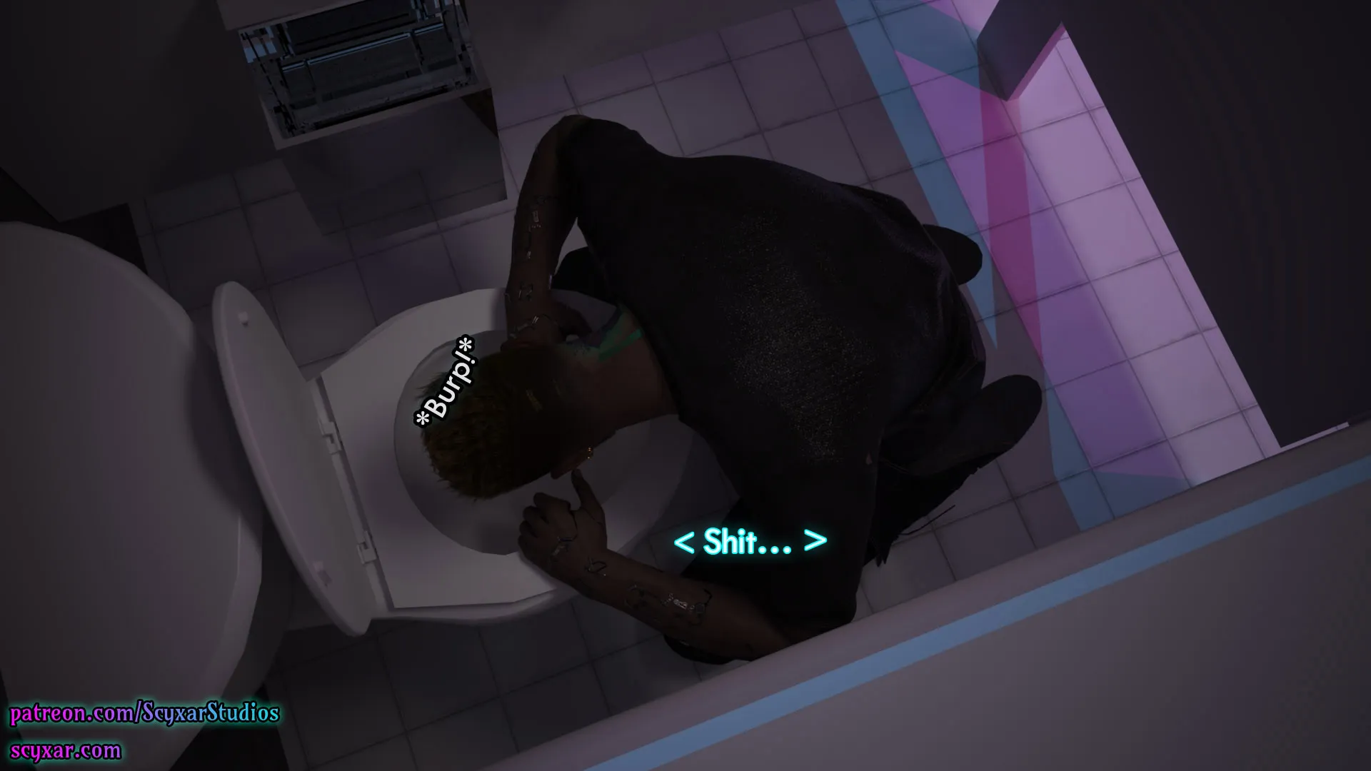 Once You Go Black, You Never Go Back (Cyberpunk), 5 . Once You Go Black, You Never Go Back - Chapter 5 [Scyxar Studios], page 57 of 75