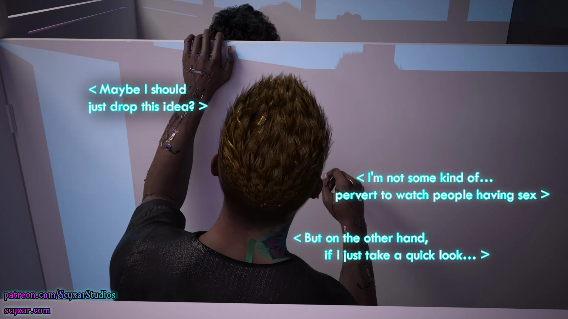 Once You Go Black, You Never Go Back (Cyberpunk), 5 . Once You Go Black, You Never Go Back - Chapter 5 [Scyxar Studios], page 64 of 75