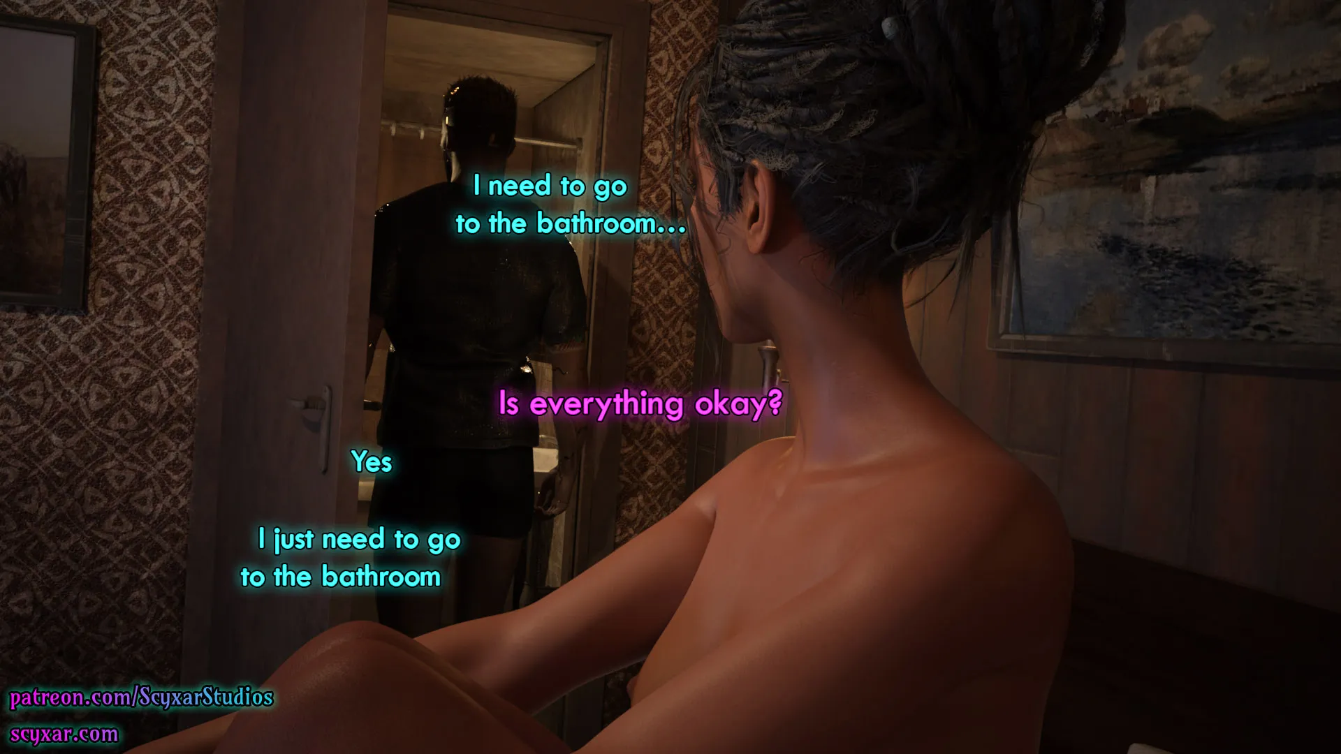 Once You Go Black, You Never Go Back (Cyberpunk), 4 . Once You Go Black, You Never Go Back - Chapter 4 [Scyxar Studios], page 8 of 57