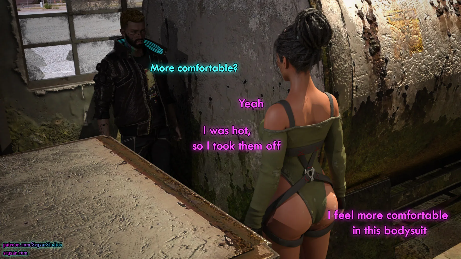 Once You Go Black, You Never Go Back (Cyberpunk), 3 . Once You Go Black, You Never Go Back - Chapter 3 [Scyxar Studios], page 34 of 59