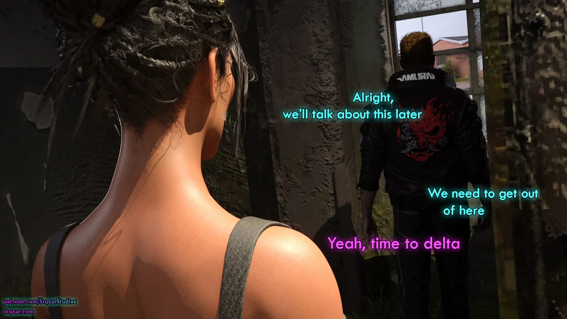Once You Go Black, You Never Go Back (Cyberpunk), 3 . Once You Go Black, You Never Go Back - Chapter 3 [Scyxar Studios], page 35 of 59