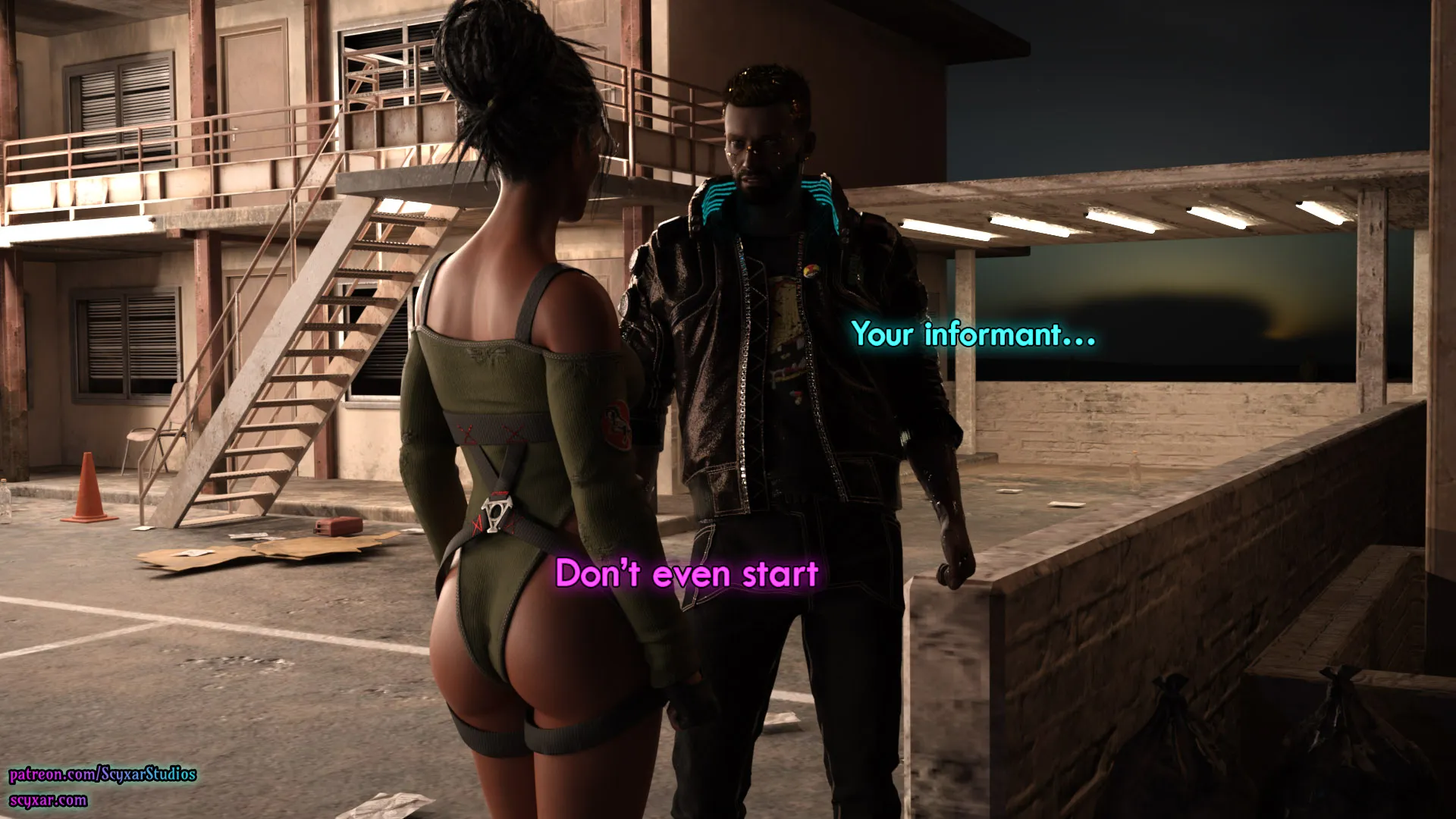 Once You Go Black, You Never Go Back (Cyberpunk), 3 . Once You Go Black, You Never Go Back - Chapter 3 [Scyxar Studios], page 40 of 59
