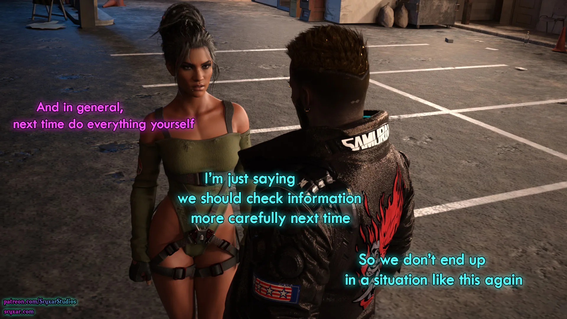 Once You Go Black, You Never Go Back (Cyberpunk), 3 . Once You Go Black, You Never Go Back - Chapter 3 [Scyxar Studios], page 41 of 59