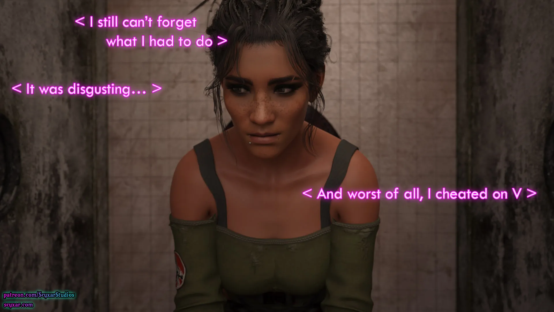 Once You Go Black, You Never Go Back (Cyberpunk), 3 . Once You Go Black, You Never Go Back - Chapter 3 [Scyxar Studios], page 45 of 59