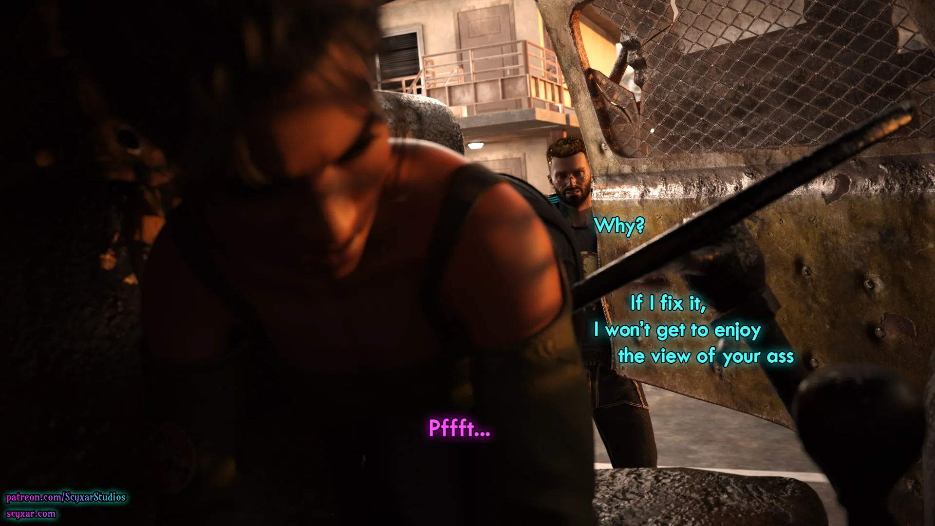 Once You Go Black, You Never Go Back (Cyberpunk), 2 . Once You Go Black, You Never Go Back - Chapter 2 [Scyxar Studios], page 18 of 66