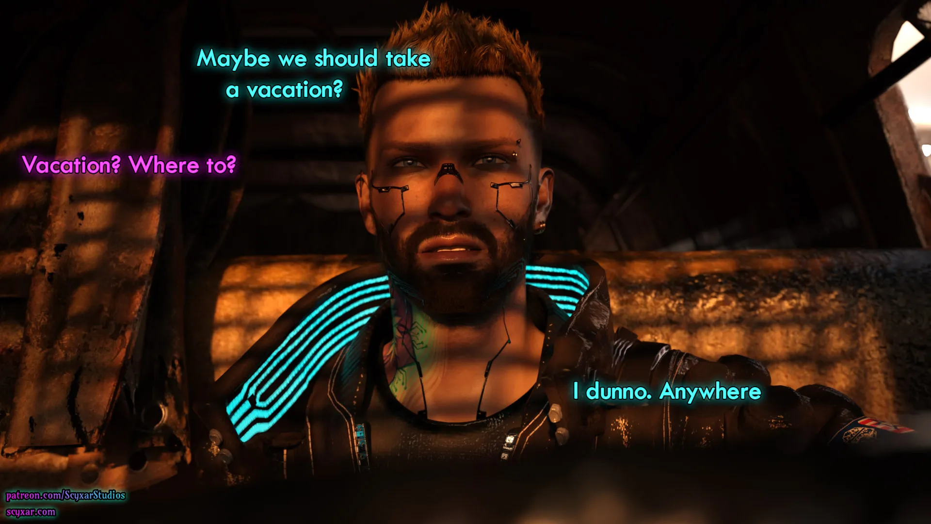 Once You Go Black, You Never Go Back (Cyberpunk), 2 . Once You Go Black, You Never Go Back - Chapter 2 [Scyxar Studios], page 21 of 66
