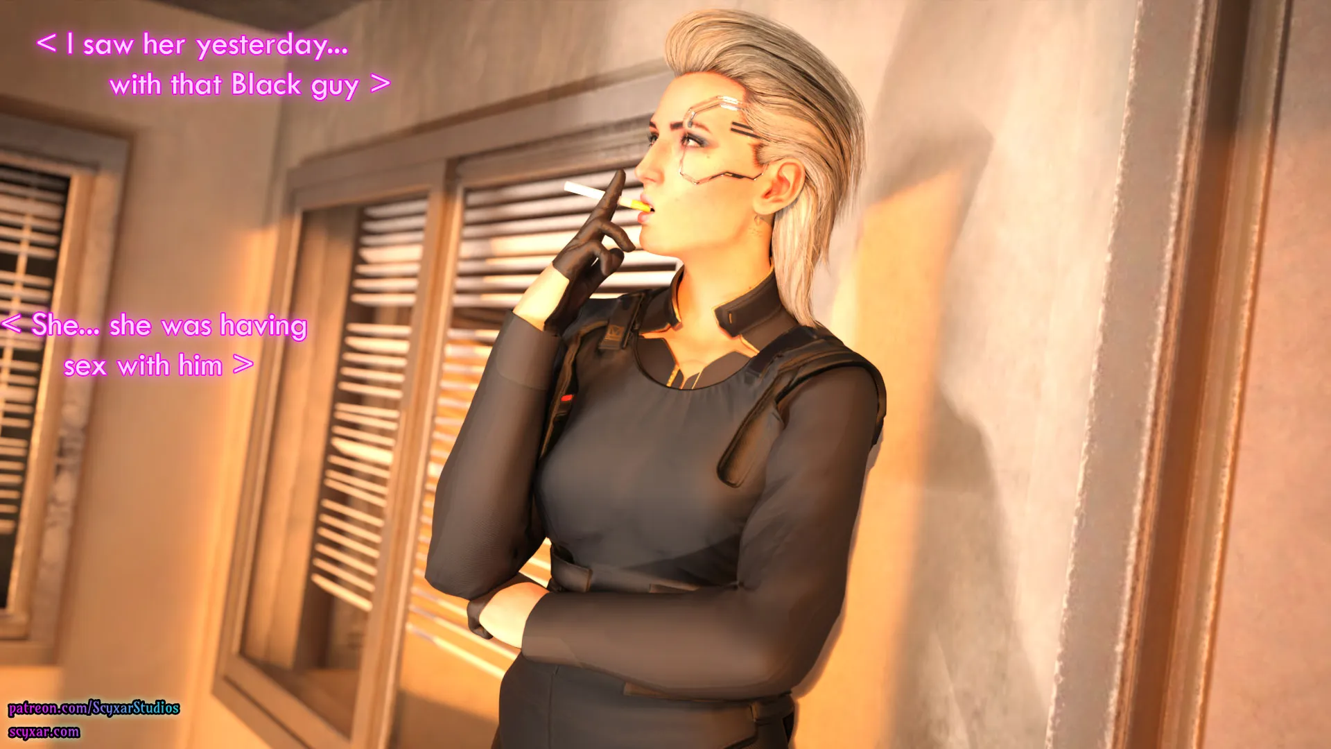 Once You Go Black, You Never Go Back (Cyberpunk), 2 . Once You Go Black, You Never Go Back - Chapter 2 [Scyxar Studios], page 7 of 66