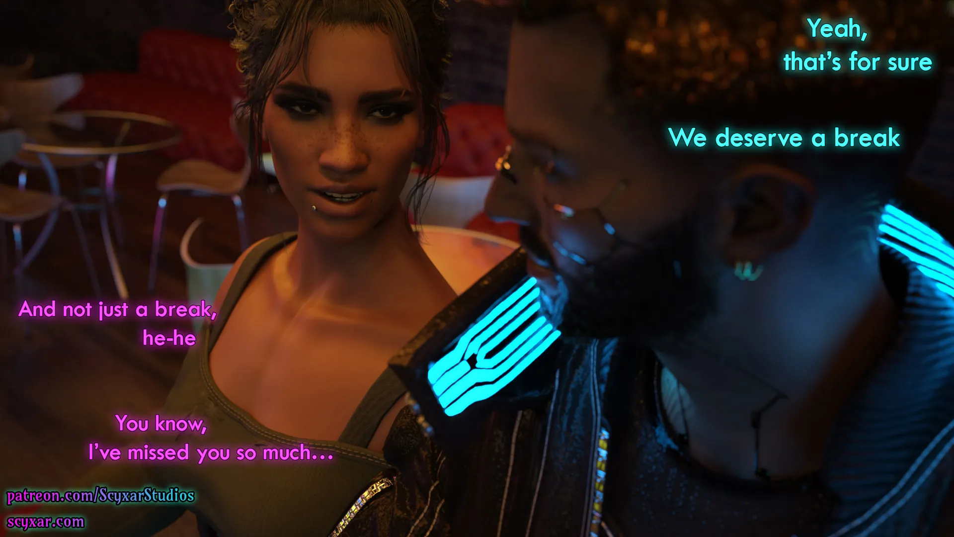 Once You Go Black, You Never Go Back (Cyberpunk), 1 . Once You Go Black, You Never Go Back - Chapter 1 [Scyxar Studios], page 6 of 68