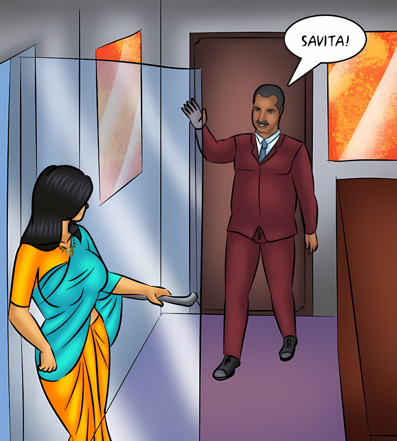 Savita Bhabhi 101-110 [Kirtu], Savita Bhabhi 104 - Cover Girl, page 4 of 137