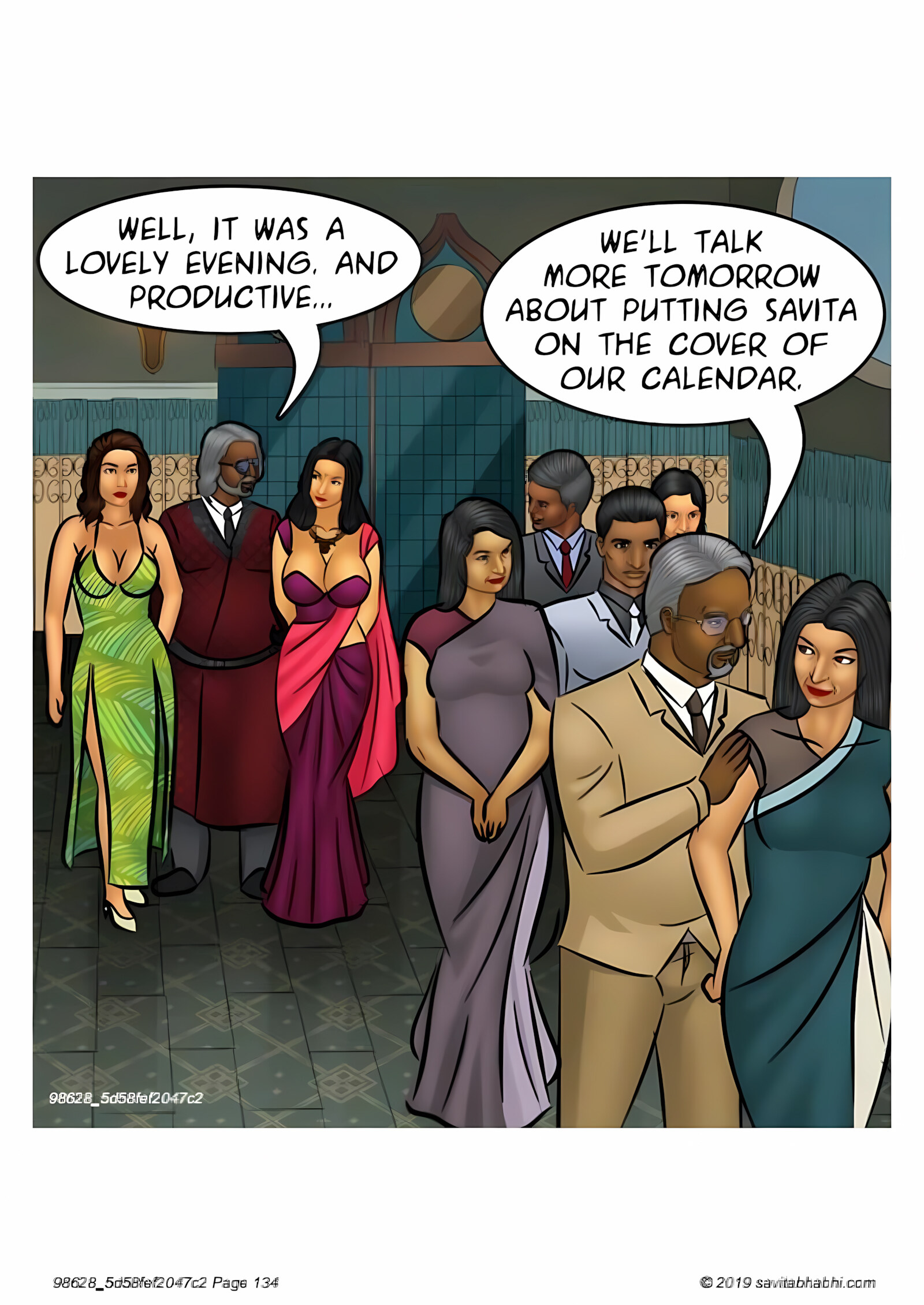 Savita Bhabhi 101-110 [Kirtu], Savita Bhabhi 103 - Breaking into the Boys Club, page 134 of 136