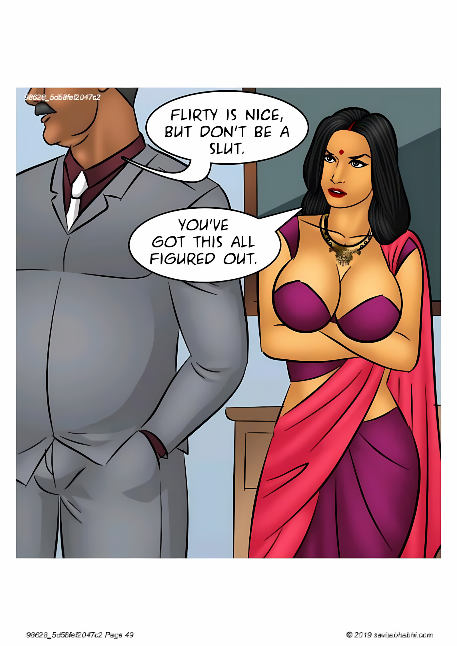 Savita Bhabhi 101-110 [Kirtu], Savita Bhabhi 103 - Breaking into the Boys Club, page 49 of 136