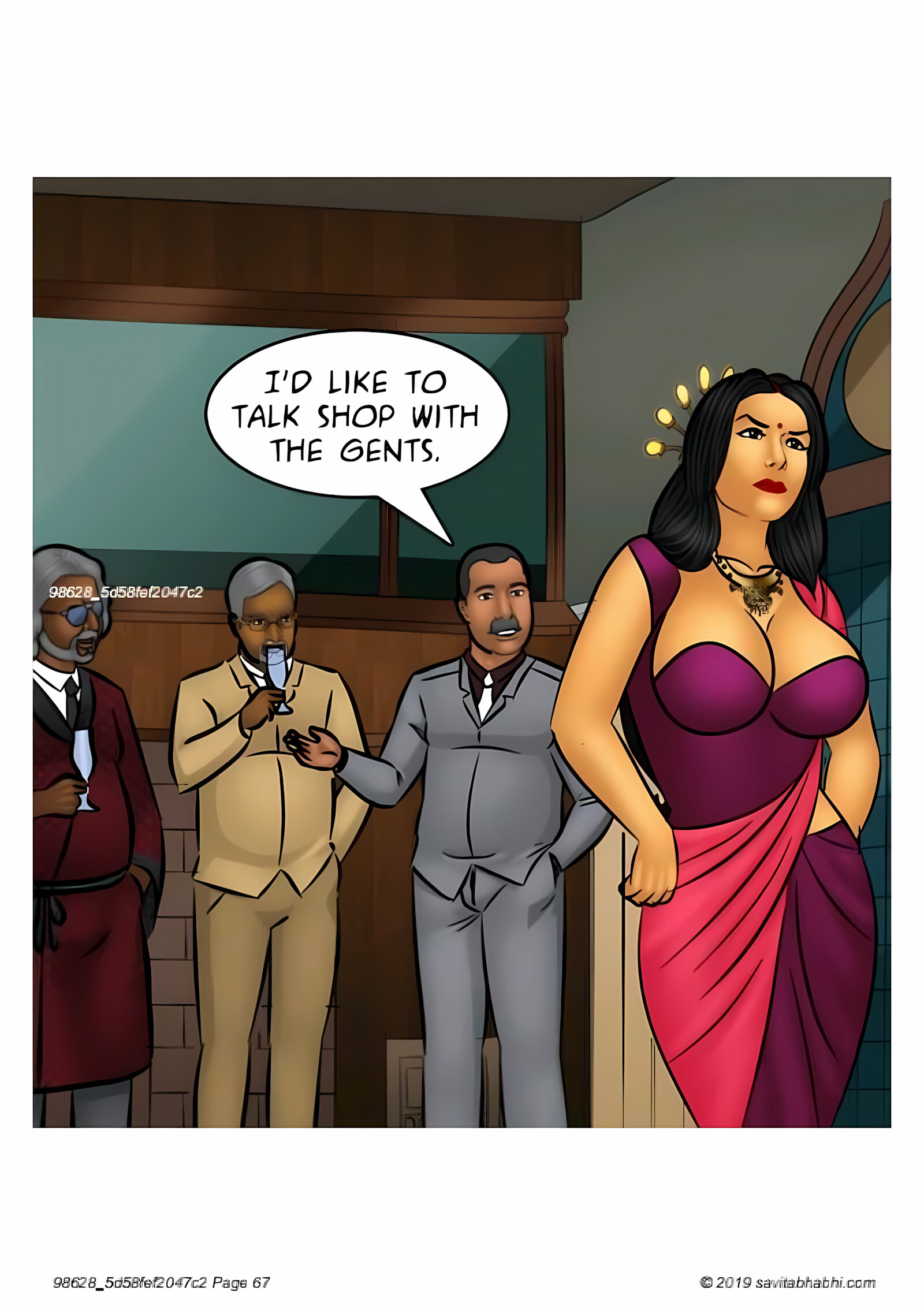 Savita Bhabhi 101-110 [Kirtu], Savita Bhabhi 103 - Breaking into the Boys Club, page 67 of 136
