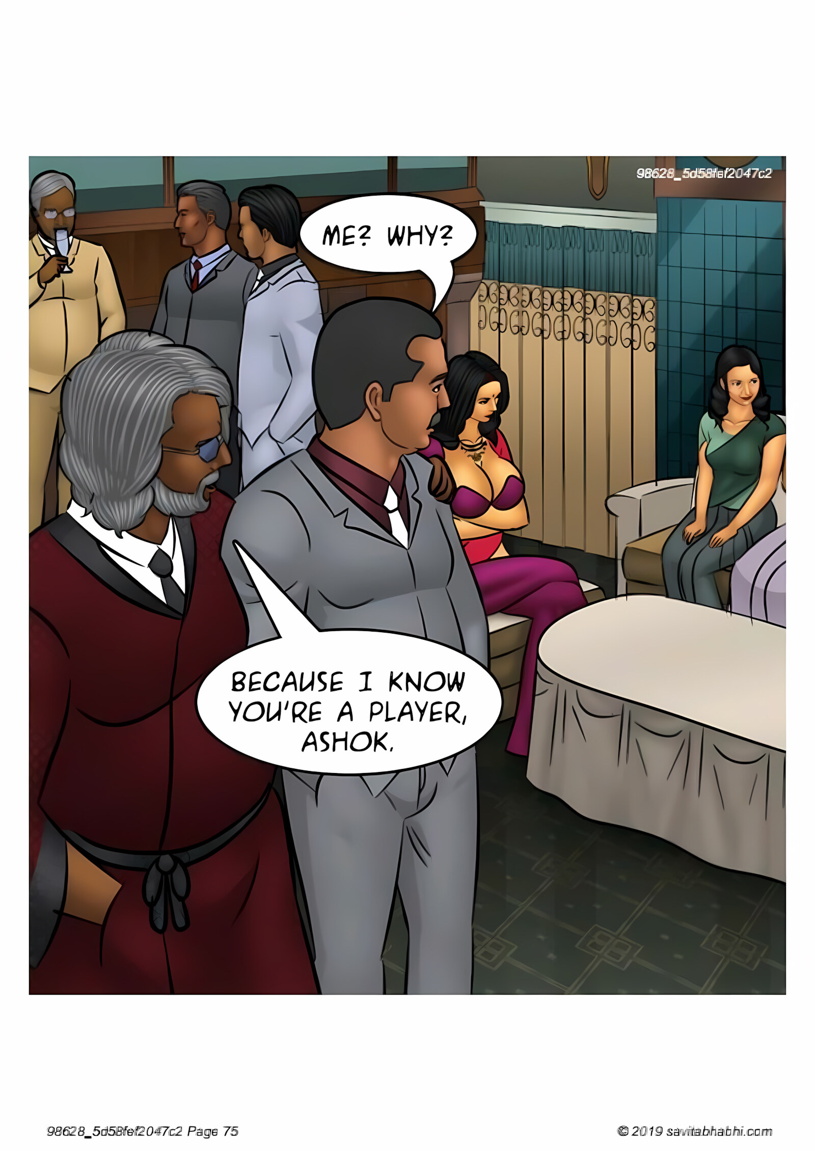 Savita Bhabhi 101-110 [Kirtu], Savita Bhabhi 103 - Breaking into the Boys Club, page 75 of 136