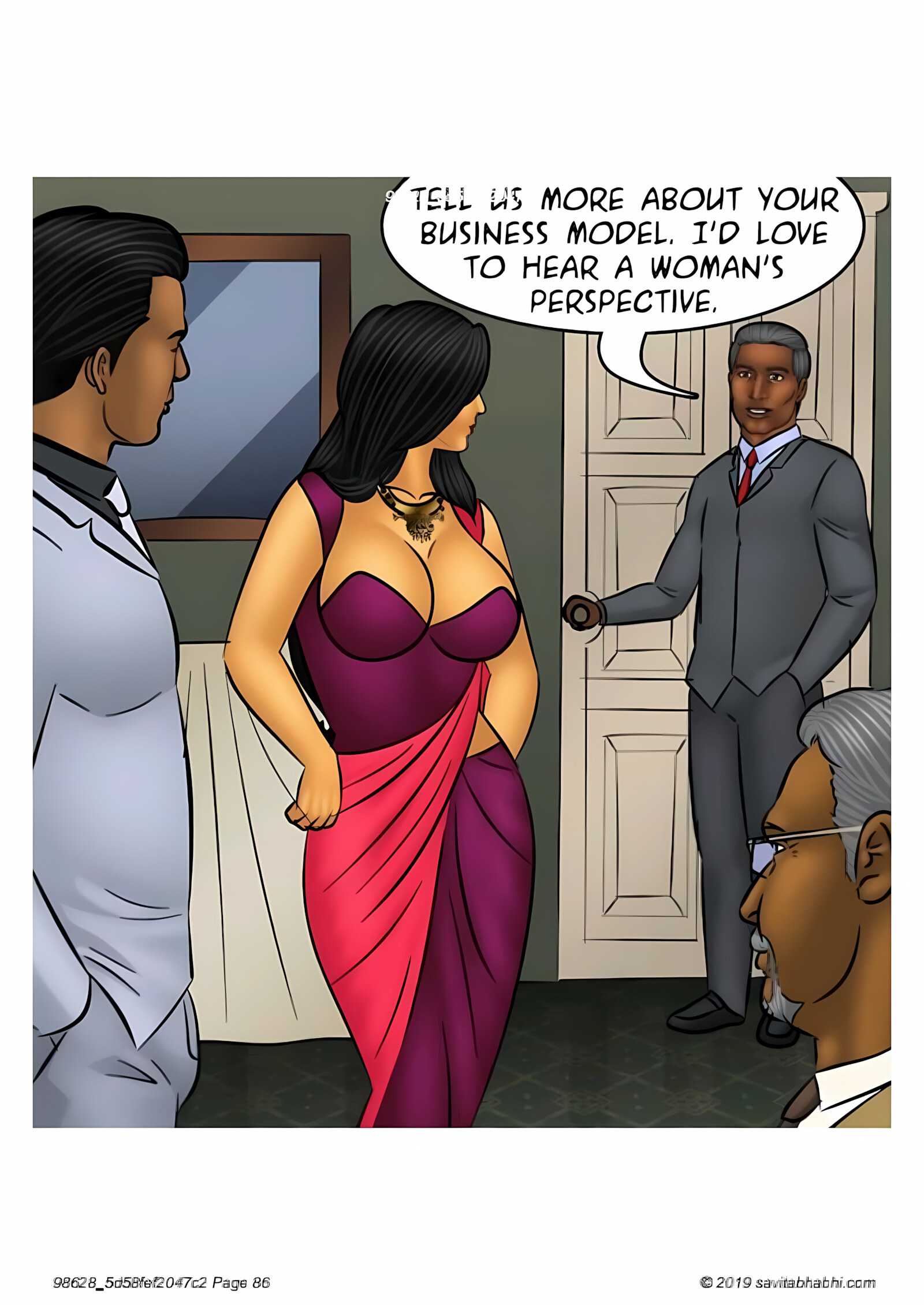 Savita Bhabhi 101-110 [Kirtu], Savita Bhabhi 103 - Breaking into the Boys Club, page 86 of 136