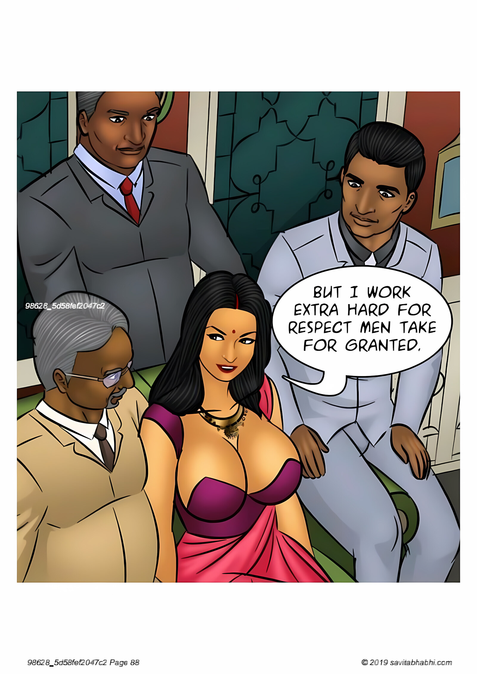 Savita Bhabhi 101-110 [Kirtu], Savita Bhabhi 103 - Breaking into the Boys Club, page 88 of 136