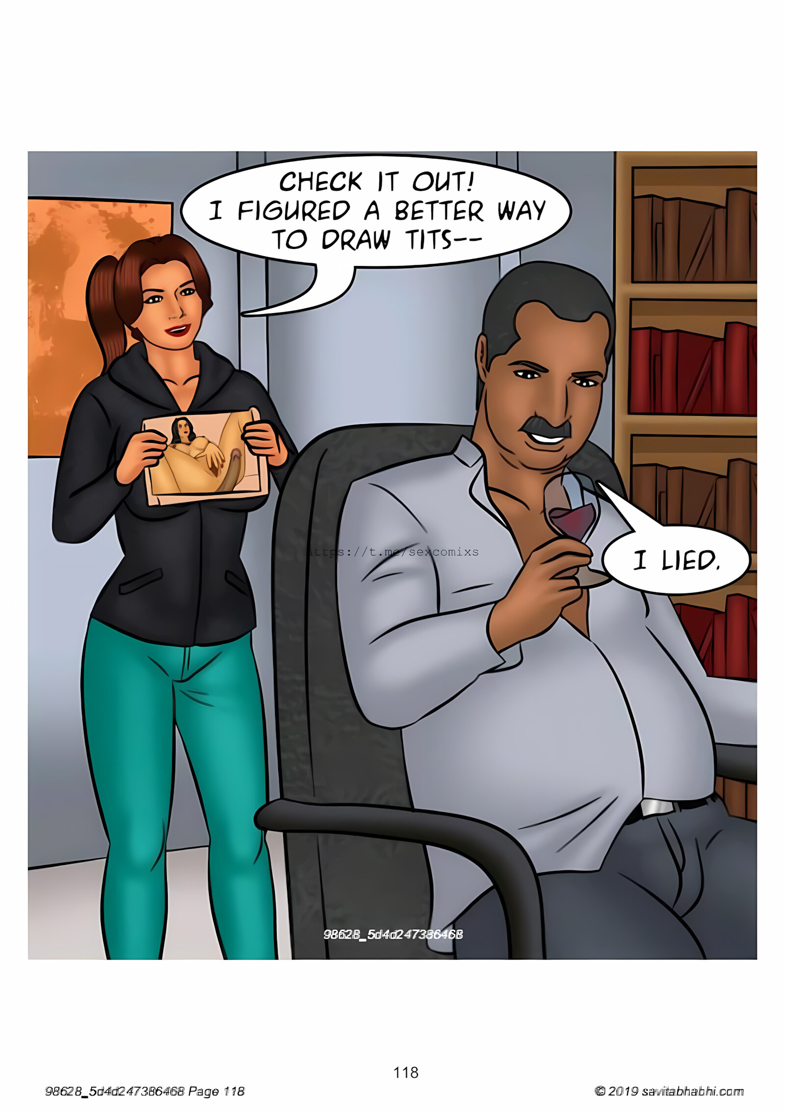Savita Bhabhi 101-110 [Kirtu], Savita Bhabhi 102 - Slut Shaming, page 118 of 138