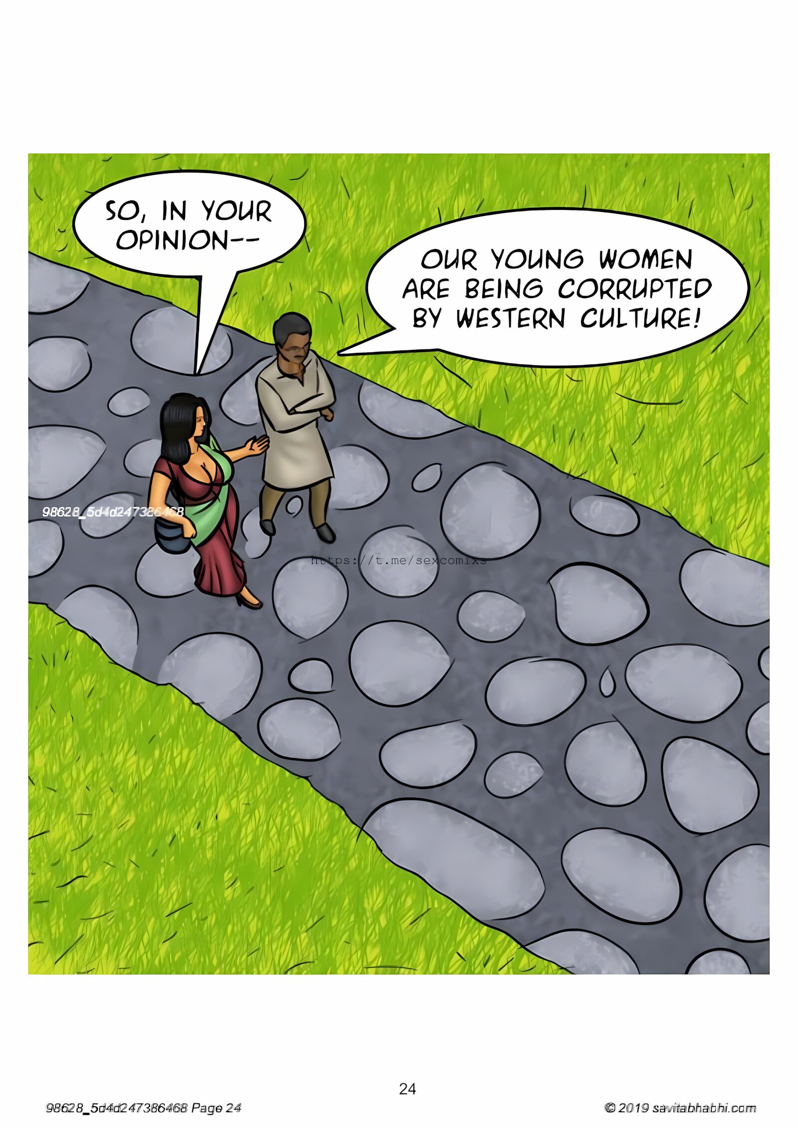 Savita Bhabhi 101-110 [Kirtu], Savita Bhabhi 102 - Slut Shaming, page 24 of 138