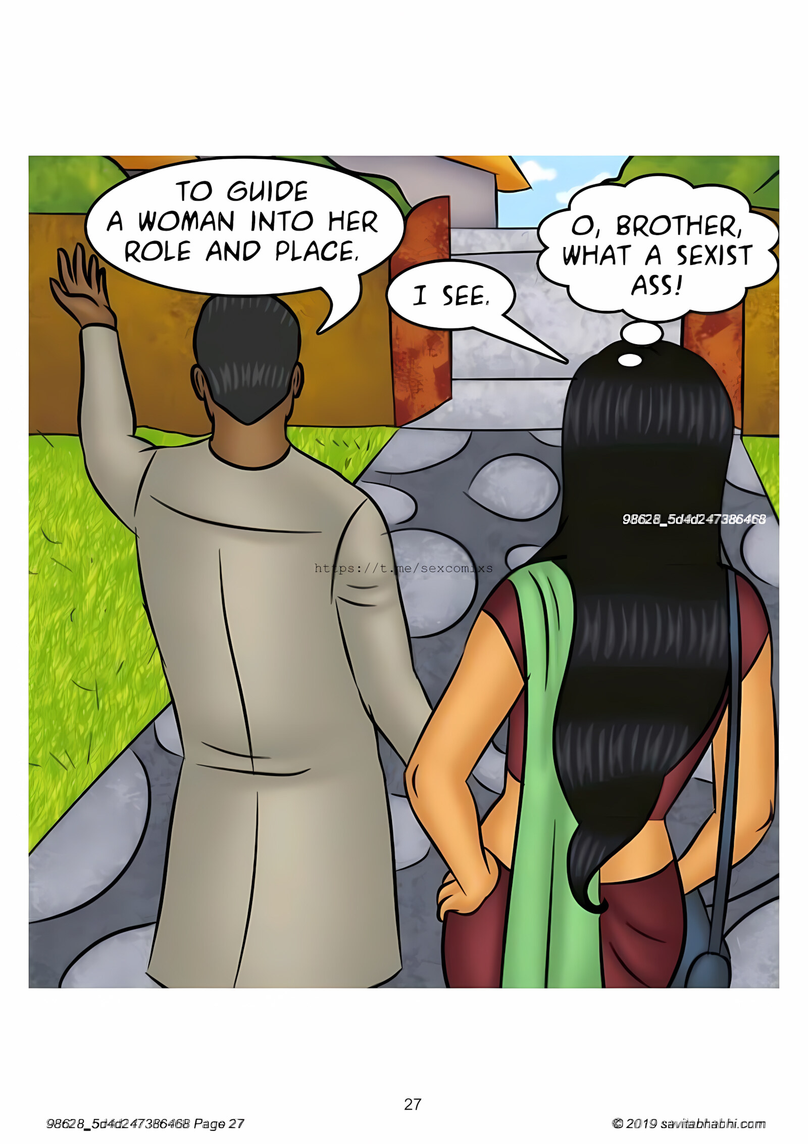 Savita Bhabhi 101-110 [Kirtu], Savita Bhabhi 102 - Slut Shaming, page 27 of 138