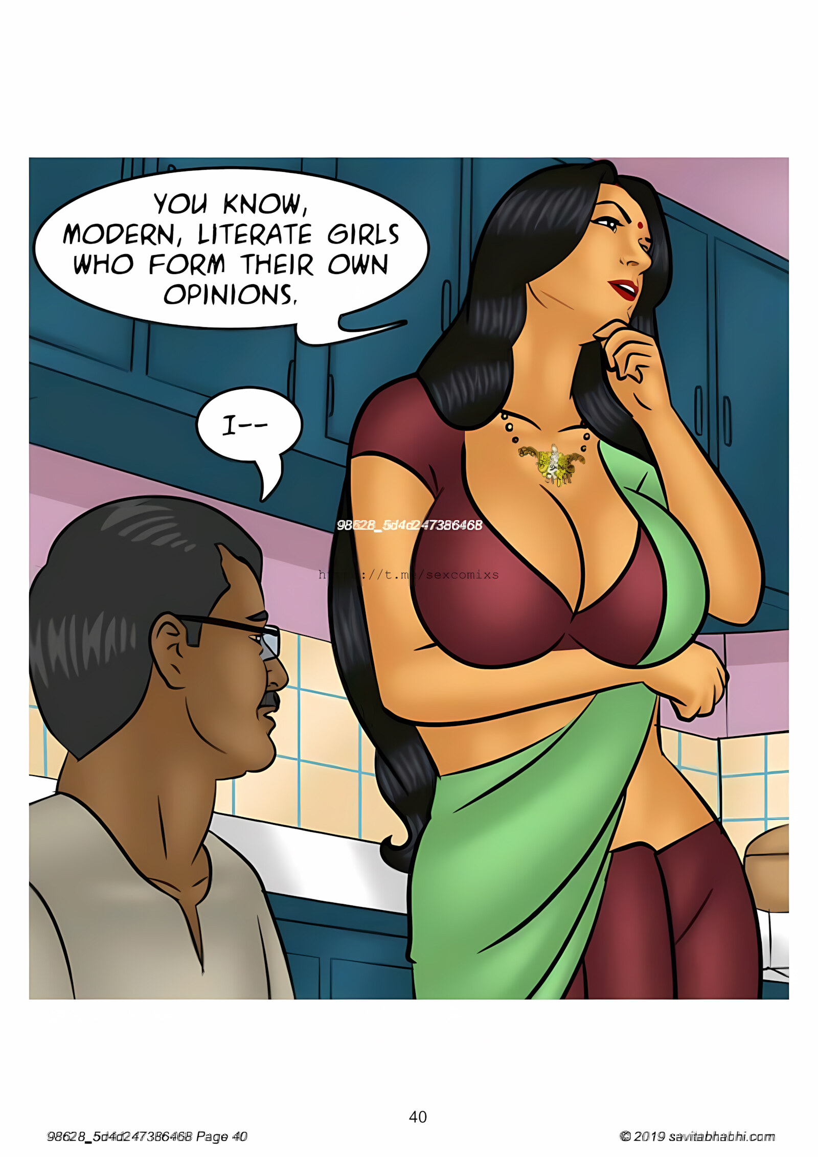Savita Bhabhi 101-110 [Kirtu], Savita Bhabhi 102 - Slut Shaming, page 40 of 138