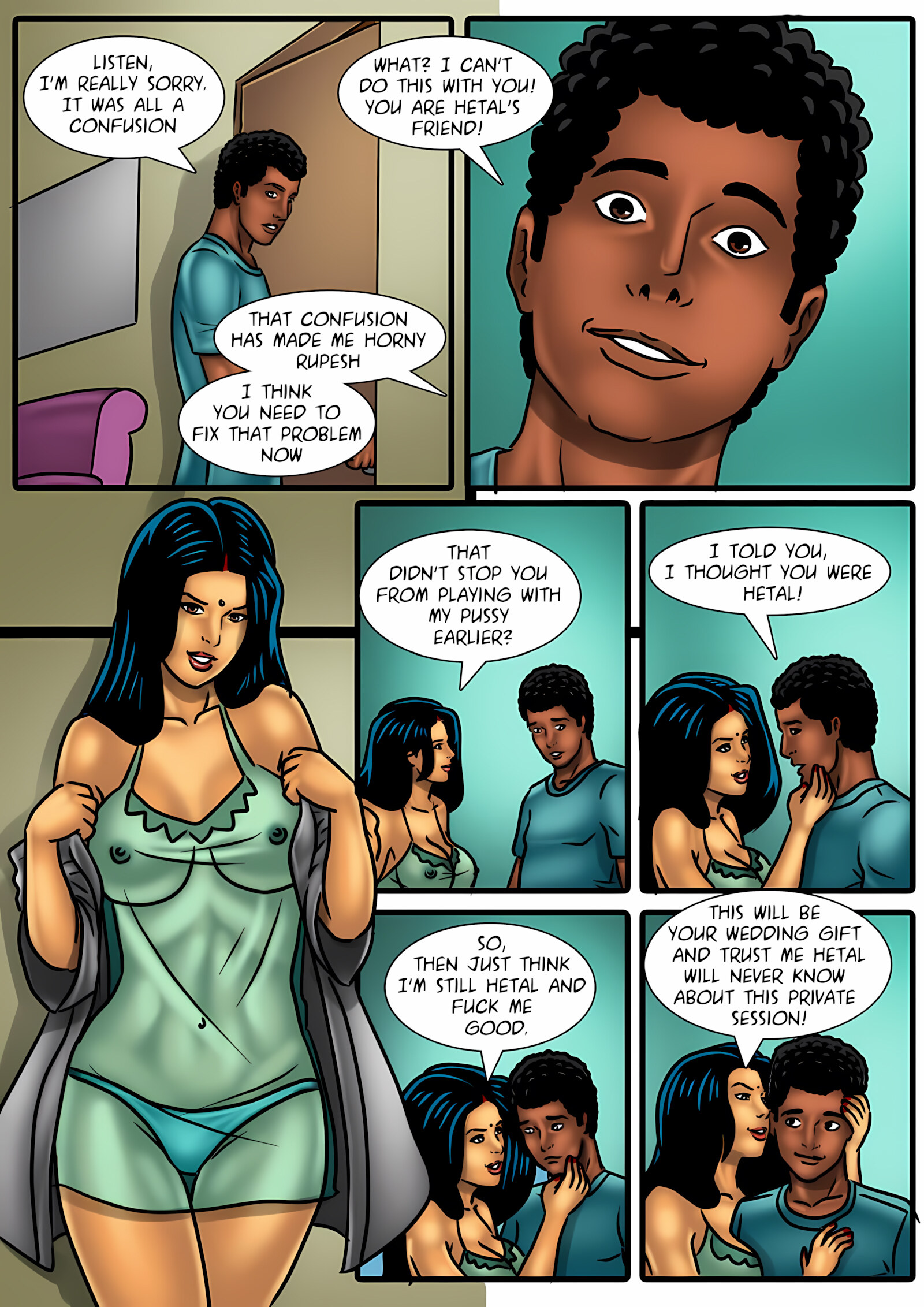 Savita Bhabhi 51-60 [Kirtu], Savita Bhabhi 54 - The Wedding Gift, page 19 of 31