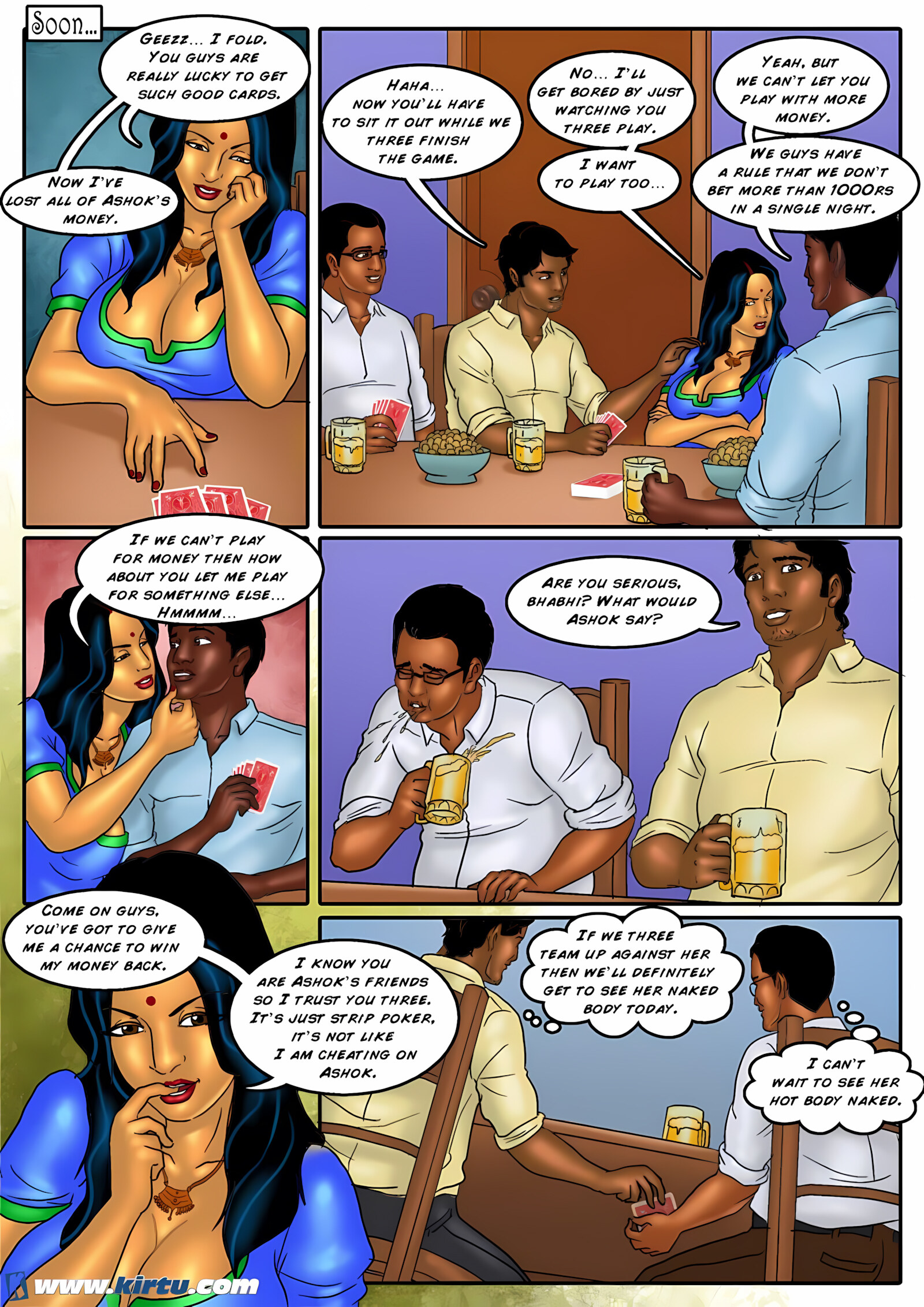 Savita Bhabhi 31-40 [Kirtu], Savita Bhabhi 36 - Ashok's Card Game, page 12 of 31
