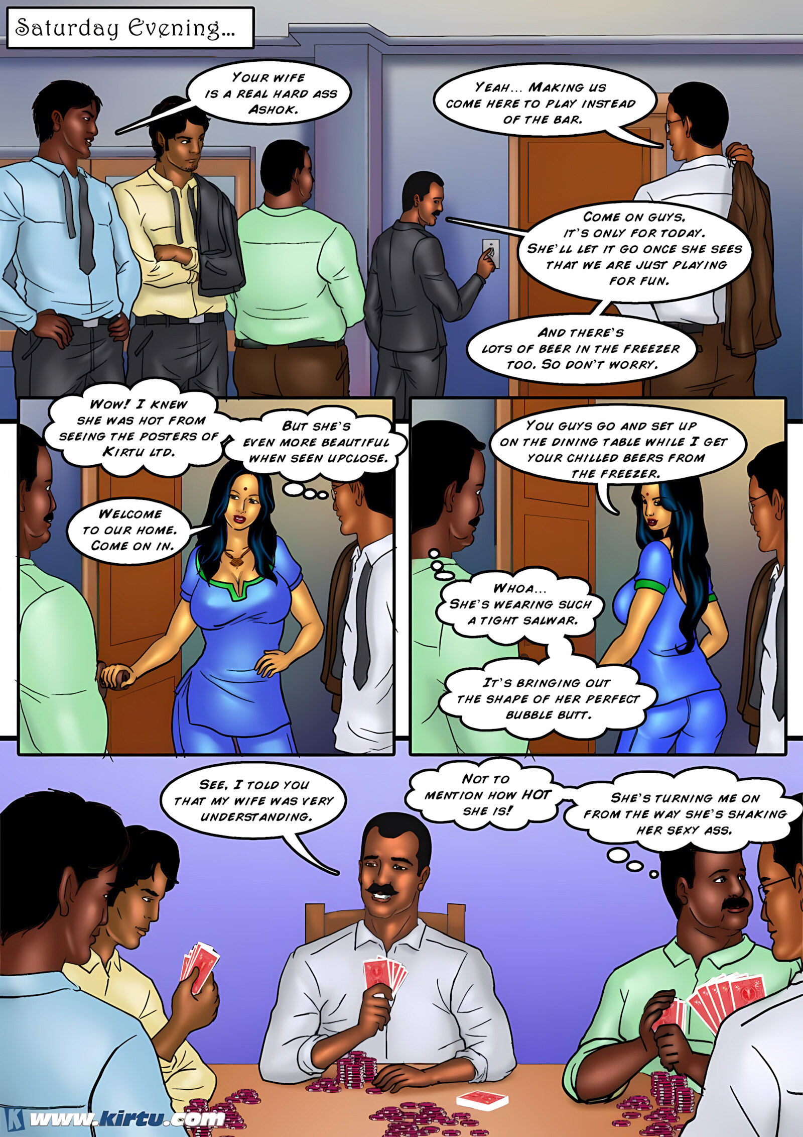 Savita Bhabhi 31-40 [Kirtu], Savita Bhabhi 36 - Ashok's Card Game, page 5 of 31