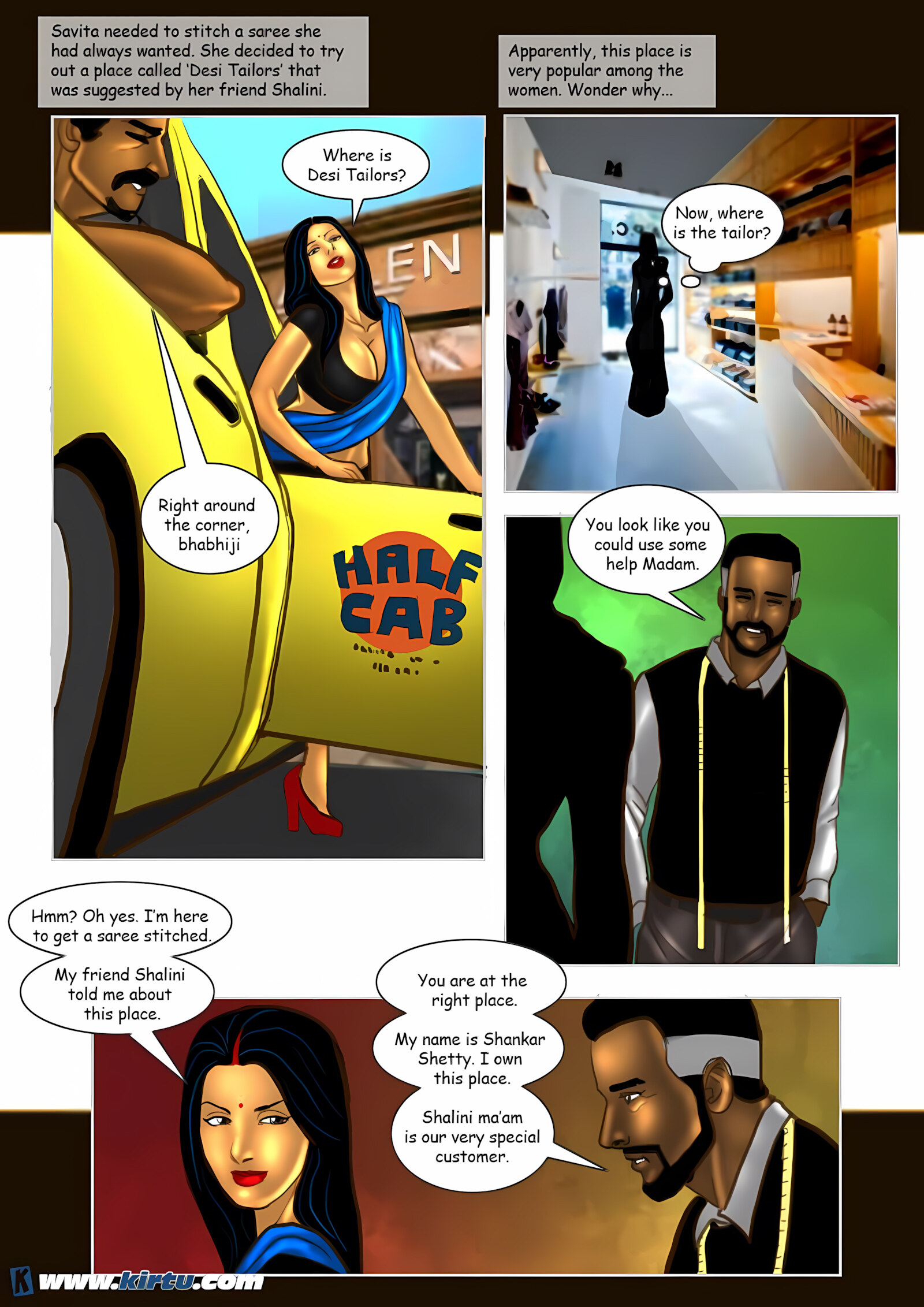 Savita Bhabhi 31-40 [Kirtu], Savita Bhabhi 32 - Savita Bhabhi's Special Tailor, page 2 of 36
