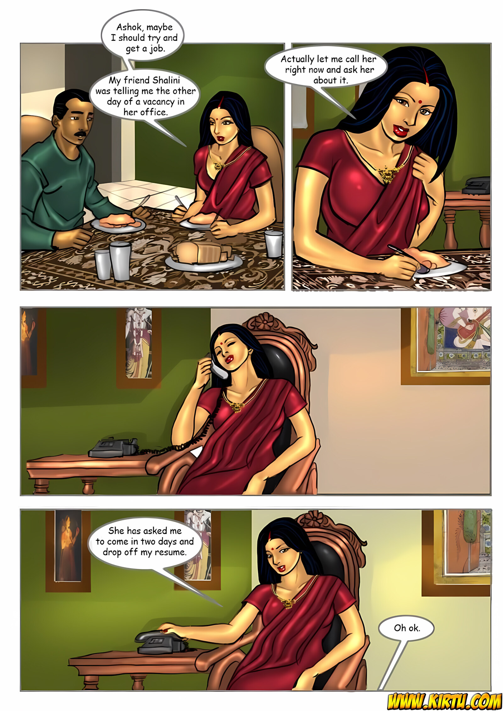 Savita Bhabhi [Kirtu], Savita Bhabhi 8 - The Interview, page 3 of 32