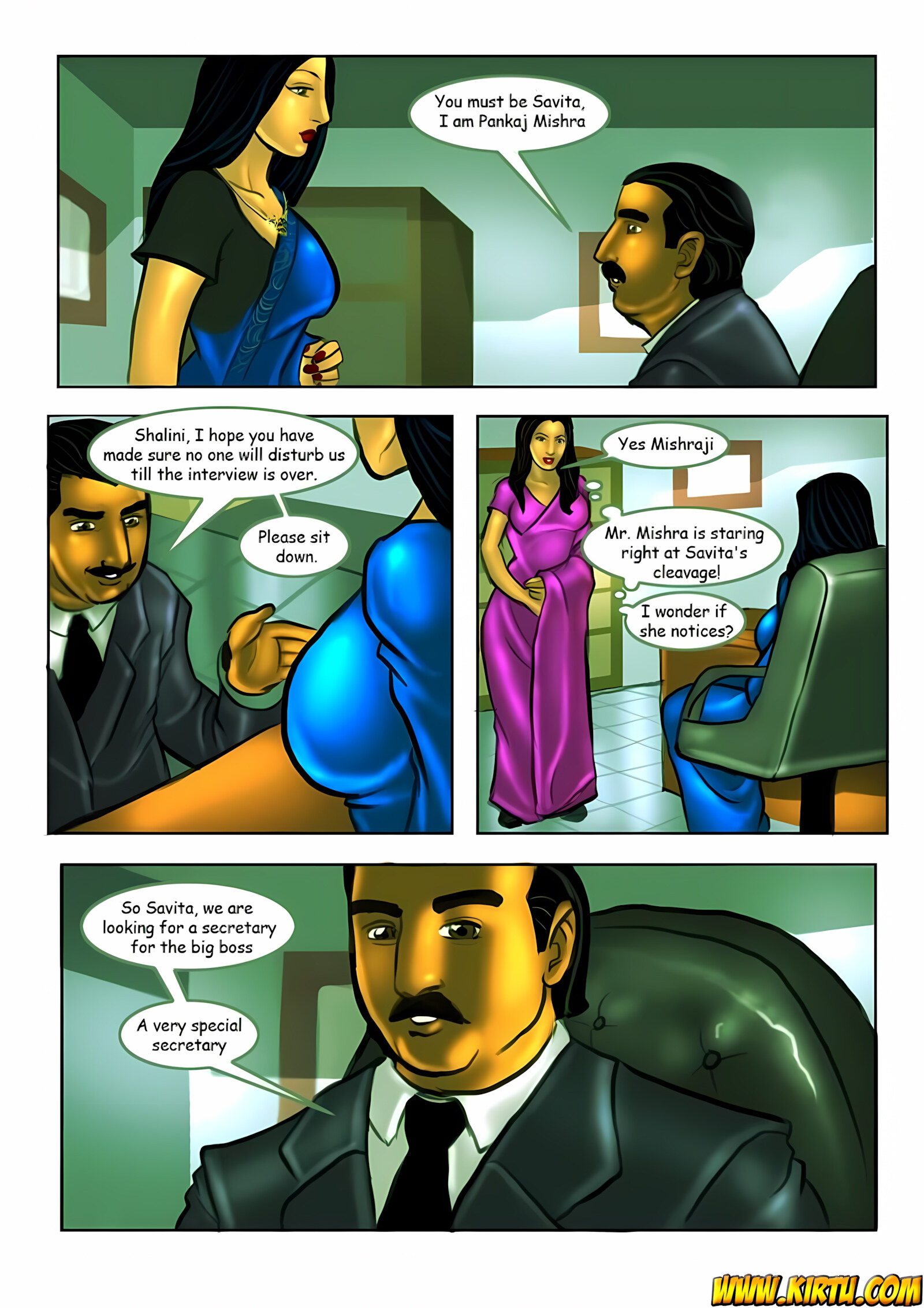 Savita Bhabhi [Kirtu], Savita Bhabhi 8 - The Interview, page 7 of 32